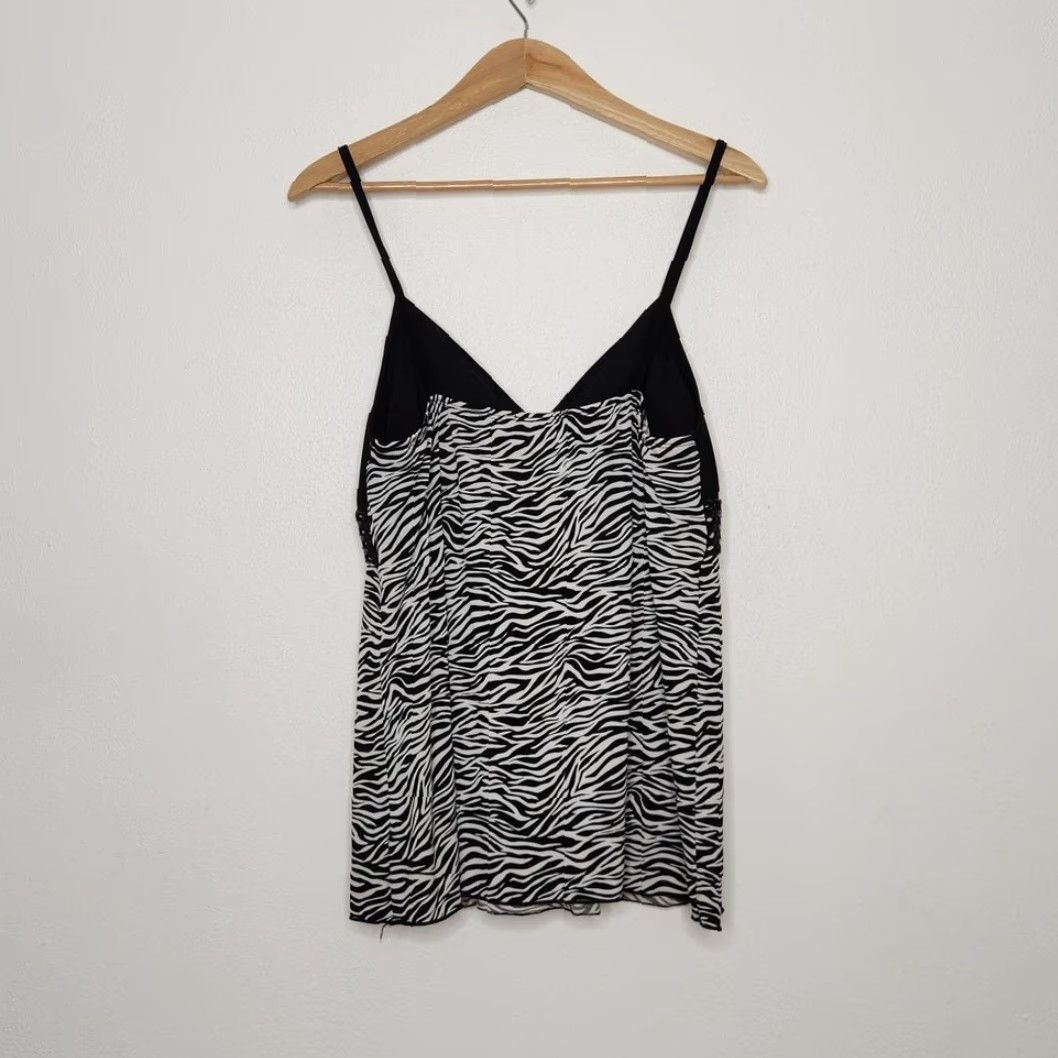 Vintage VINTAGE y2k A. Byer Zebra Print Belted Cami Tank Top Shirt Going Out Summer Office Shirt Size L / US 10 / IT 46 - 5 Thumbnail