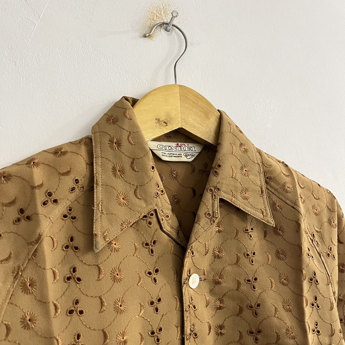 Japanese Brand Ginrei Textured Pattern Button Up Shirt Size US M / EU 48-50 / 2 - 4 Thumbnail