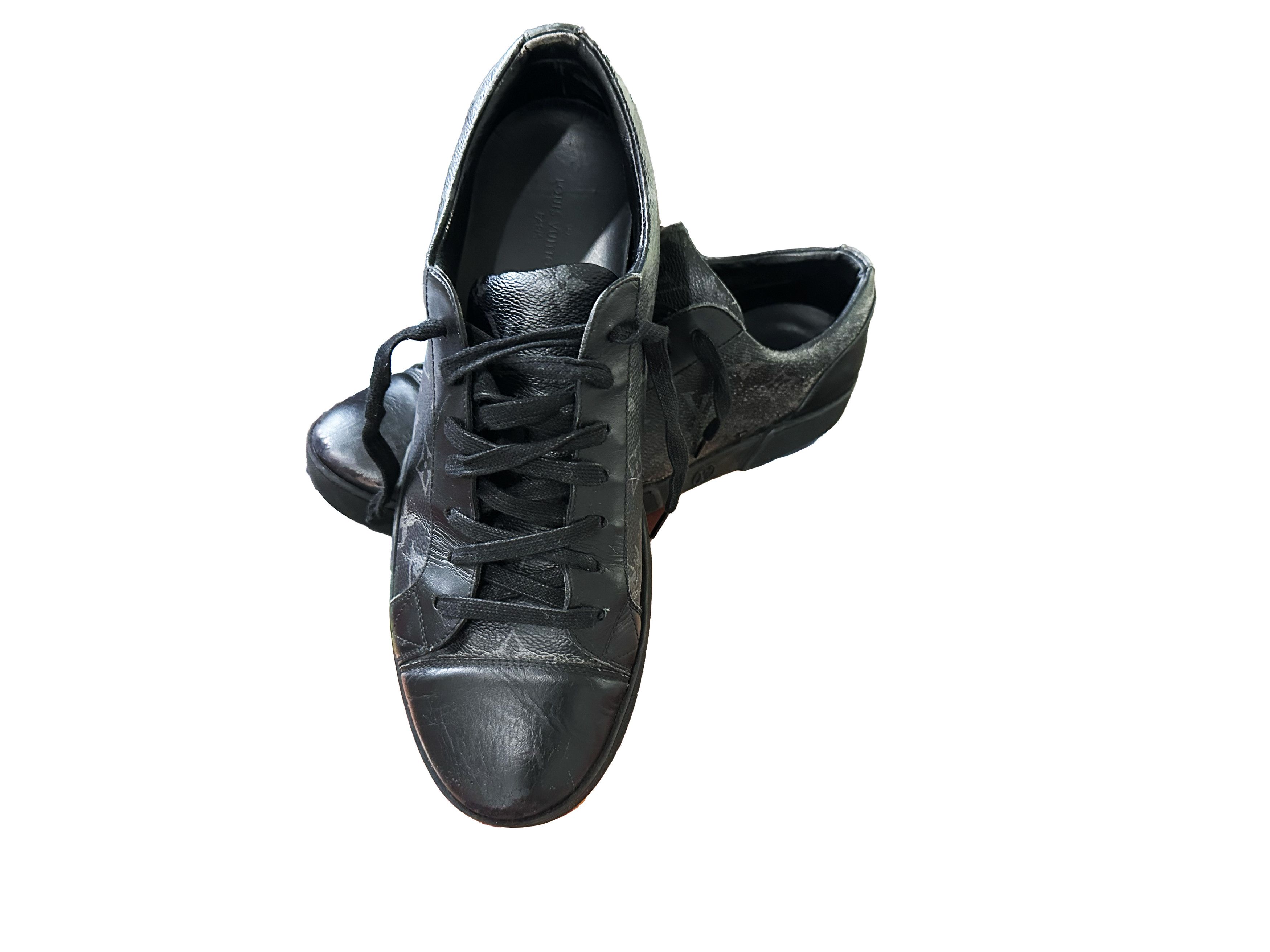 Louis Vuitton Louis Vuitton Men’s Black Monogram Sneakers Size US 8.5 / EU 41-42 - 10 Thumbnail