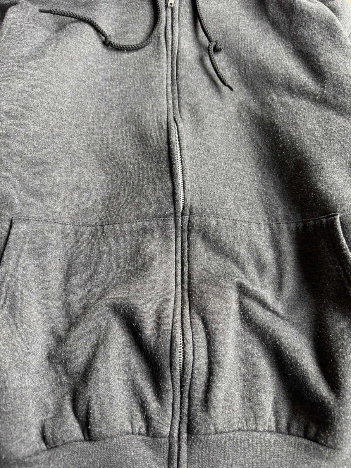 Vintage Thick Vintage Streetwear Dark Grey Blank Zip Up Size US L / EU 52-54 / 3 - 2 Thumbnail