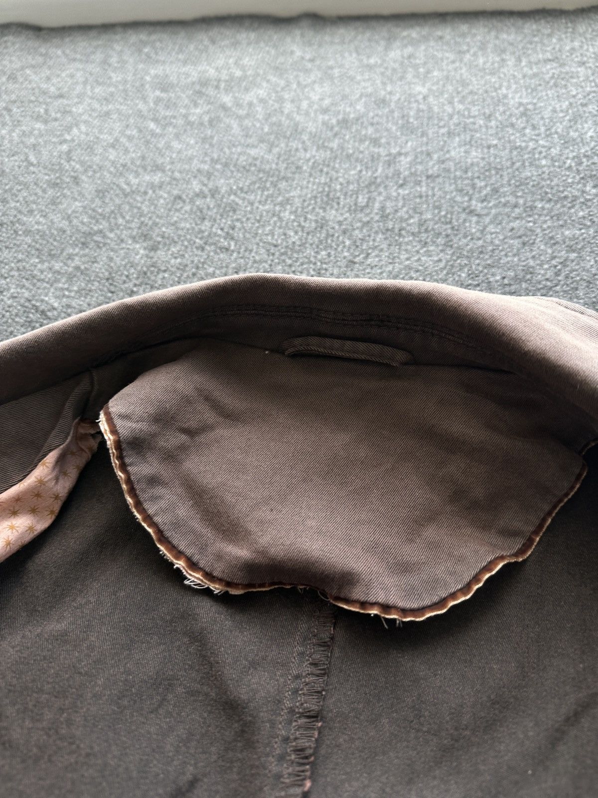 Other 🚨Y2K RICK OWENS TYPE DIRTY SLIM FIT ZIP DENIM JACKET Size S / US 4 / IT 40 - 12 Thumbnail