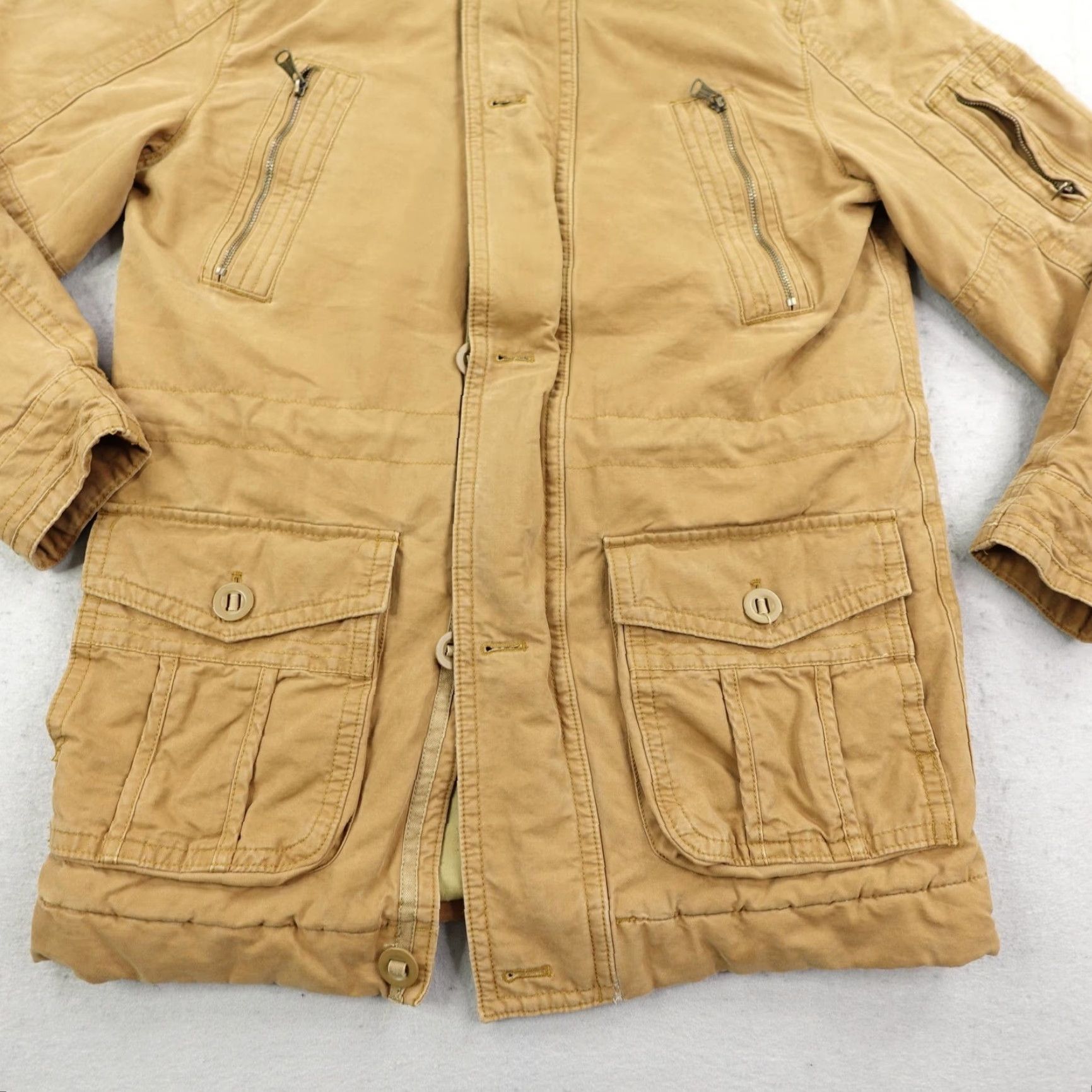 Old Navy Old Navy Jacket Mens Medium Bandolier Brown SIOX Cotton Snorkle Field Chore Coat Size US M / EU 48-50 / 2 - 3 Thumbnail