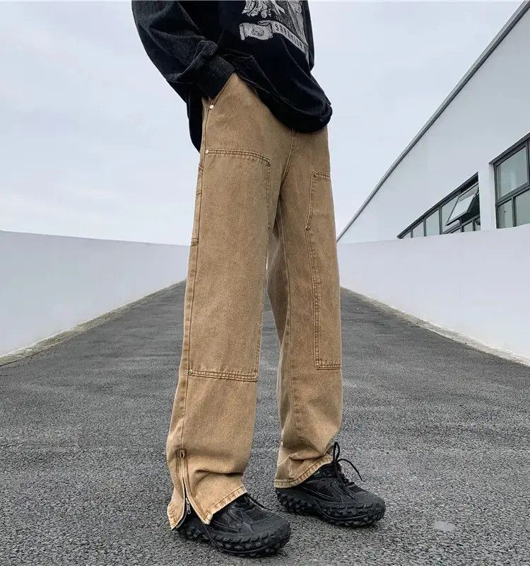 Japanese Brand × Jean Retro Straight Zipper Split Jeans Size US 32 / EU 48 - 3 Thumbnail