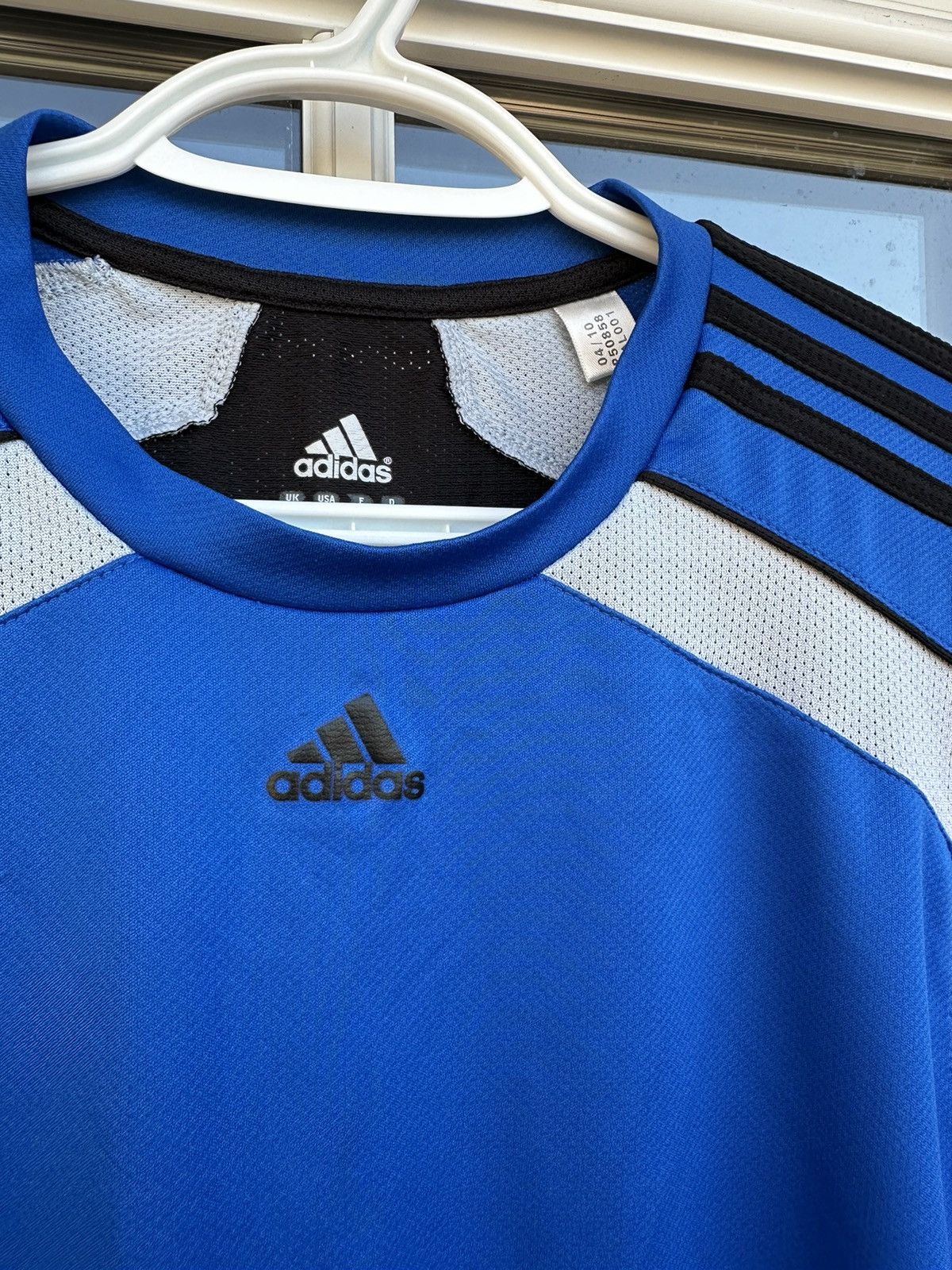 Adidas Vintage Adidas 2001 Climacool Soccer striped t-shirt jersey Size US L / EU 52-54 / 3 - 3 Thumbnail