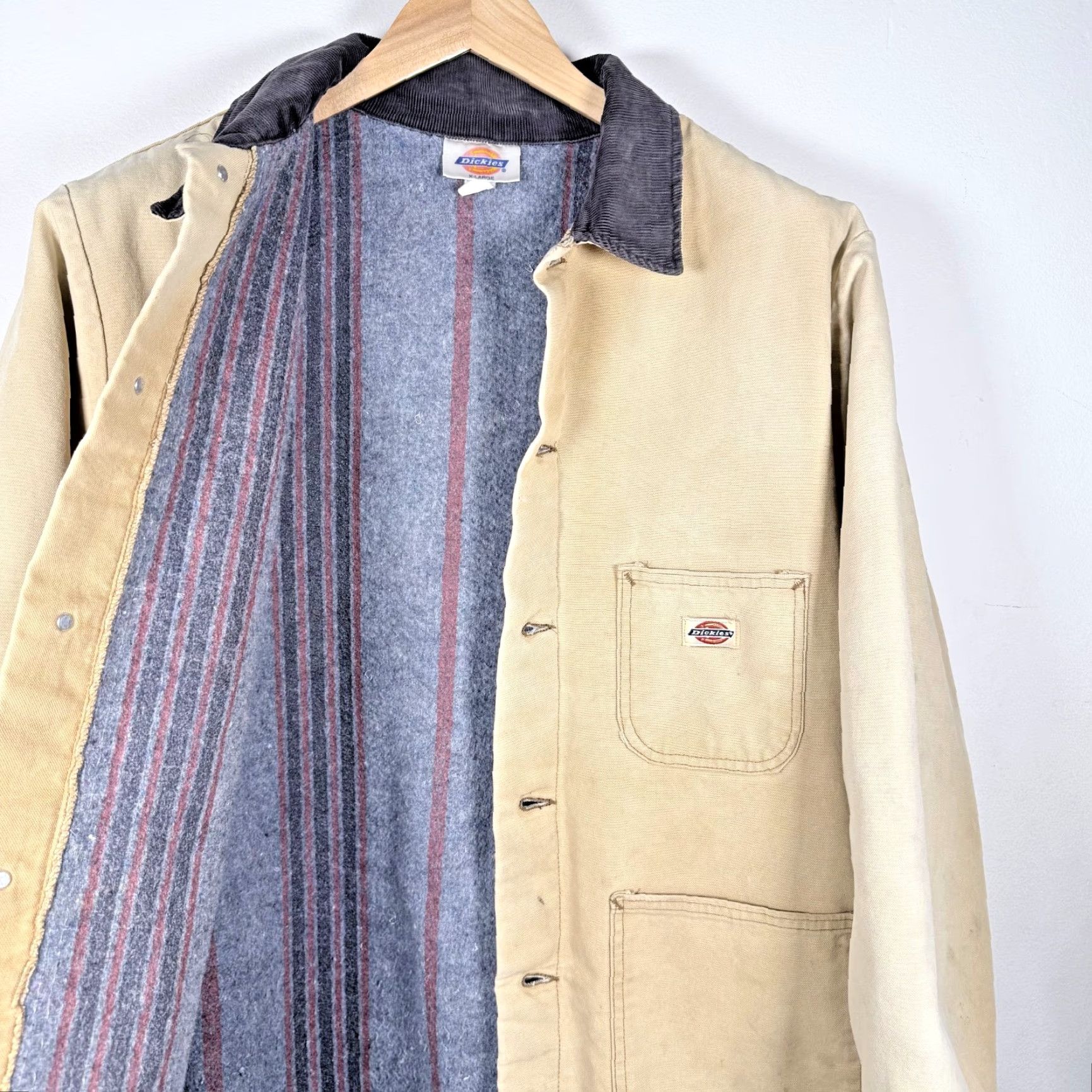 Dickies VINTAGE Dickies Barn Chore Jacket Men XL Beige Canvas Button Long Sleeve Classic Size US XL / EU 56 / 4 - 5 Thumbnail
