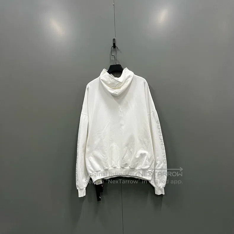 Balenciaga Balenciaga White Washed Logo Hoodie Size US S / EU 44-46 / 1 - 2 Thumbnail