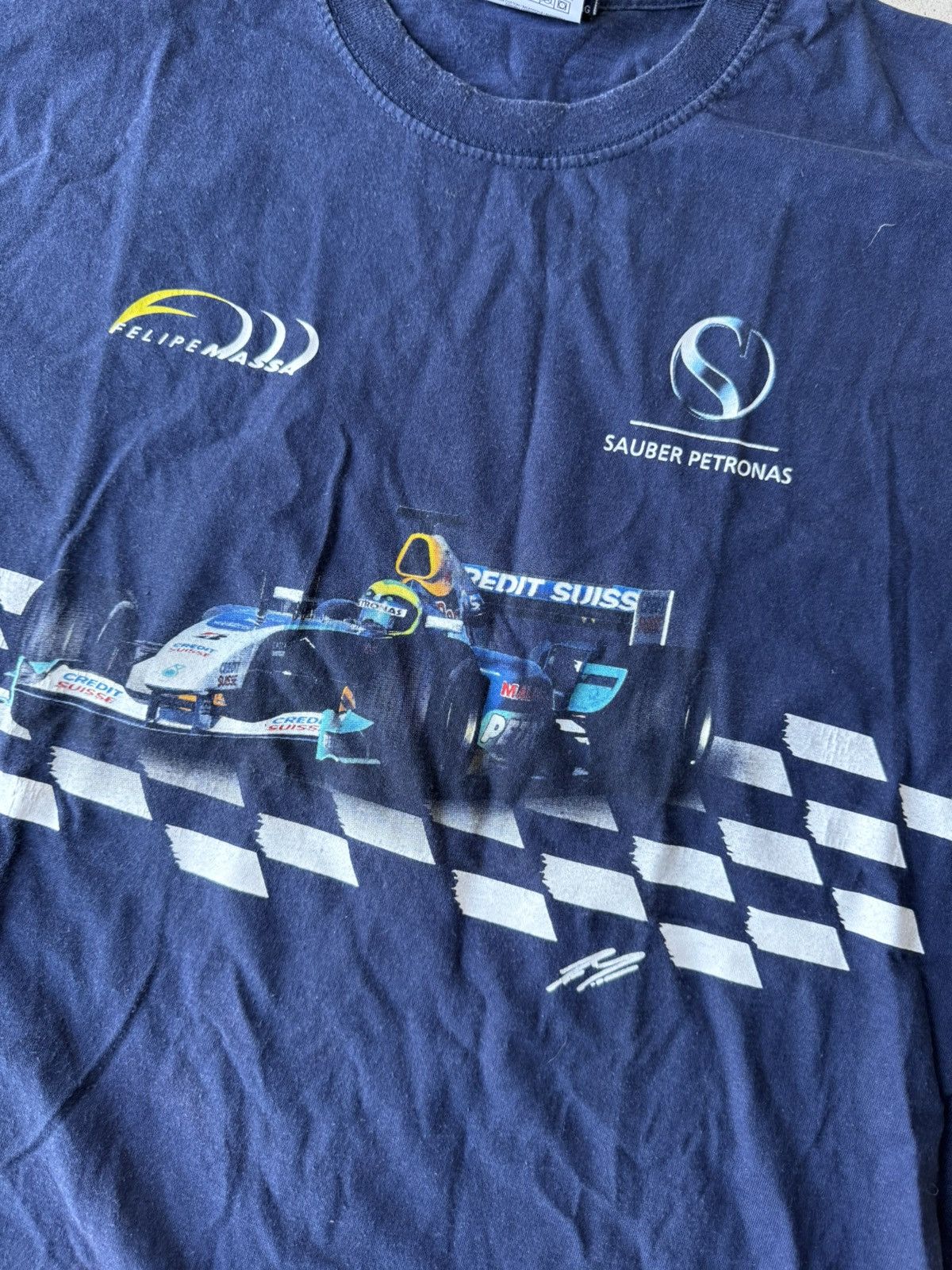Malcolm McLaren Vintage 90s Sauber Petronas Formula 1 Graphic T-Shirt XL Size US XL / EU 56 / 4 - 3 Thumbnail