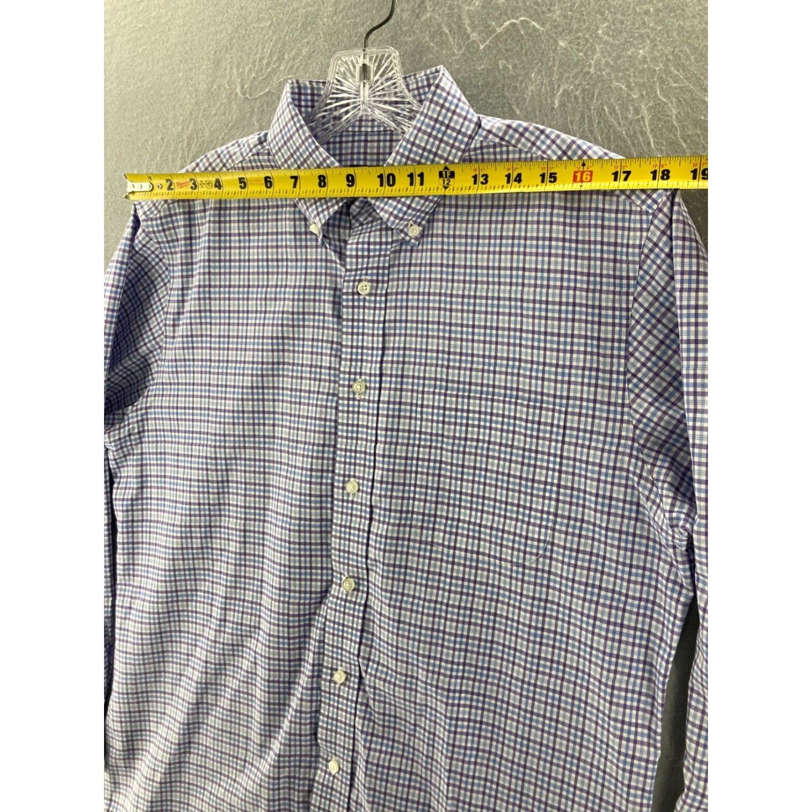 Jos. A. Bank Jos. A. Bank Traveler Shirt Mens Medium Tailored Fit Plaid Cotton Button-Down Collared Shirt Color Multicolor Travel 90s Classic Mens Size US M / EU 48-50 / 2 - 6 Thumbnail