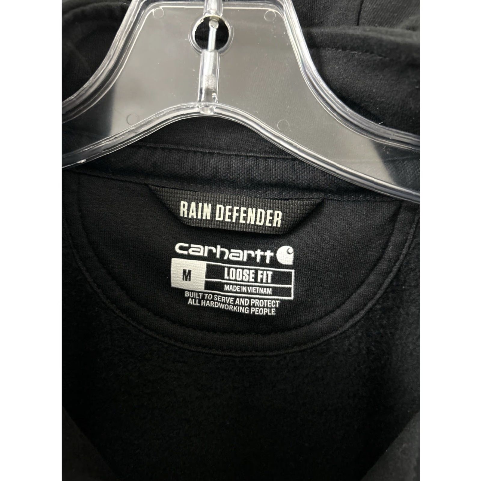 Carhartt Carhartt Rain Defender Hoodie Mens M Black Loose Fit Pullover L/S TS0617-M Size US M / EU 48-50 / 2 - 6 Thumbnail
