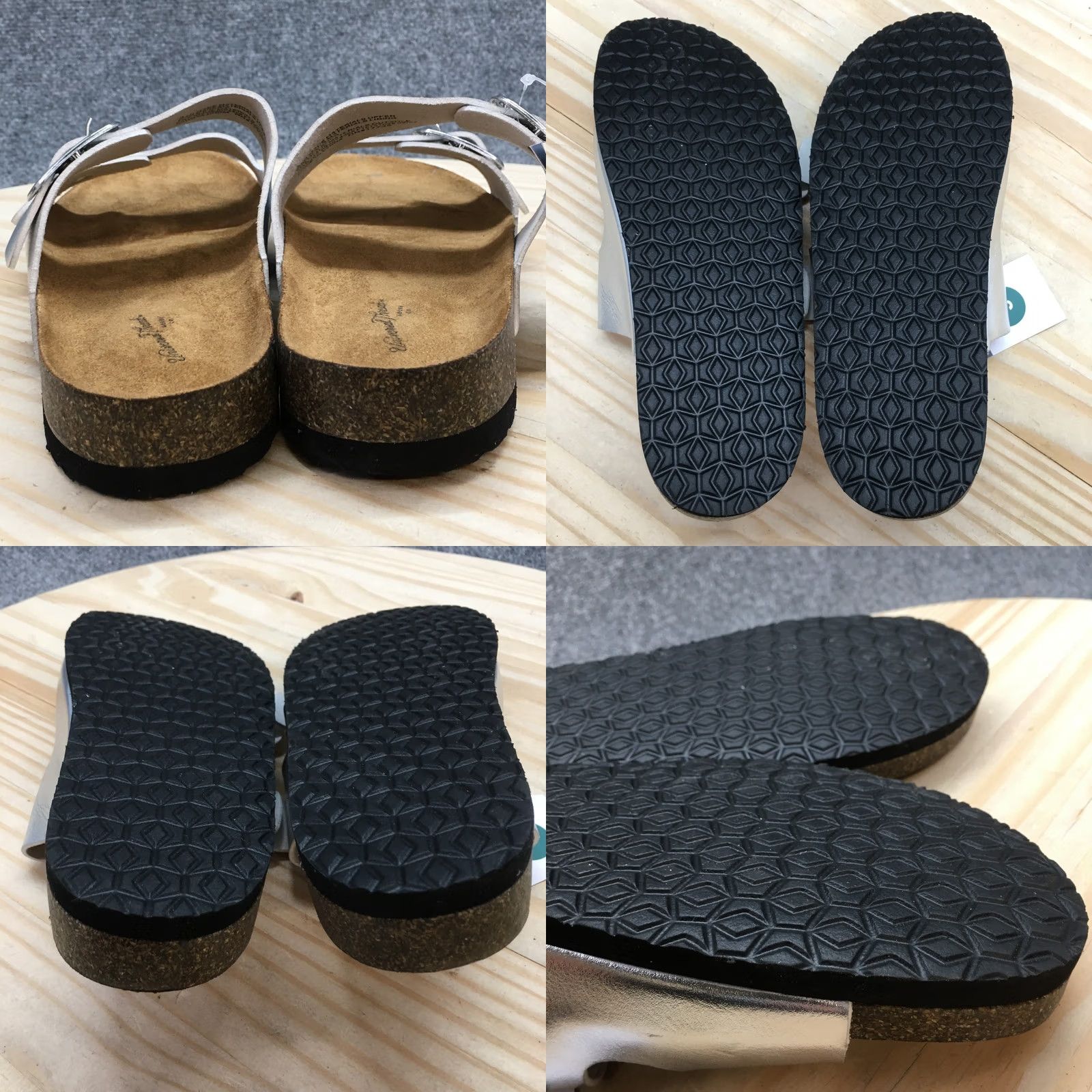 Vintage Universal Thread Sandal Womens 9 Silver Devin Open Toe Cork Faux Leather NEW Slip-On Comfort Slide Casual Shoes Womens Size US 9 / IT 39 - 9 Thumbnail