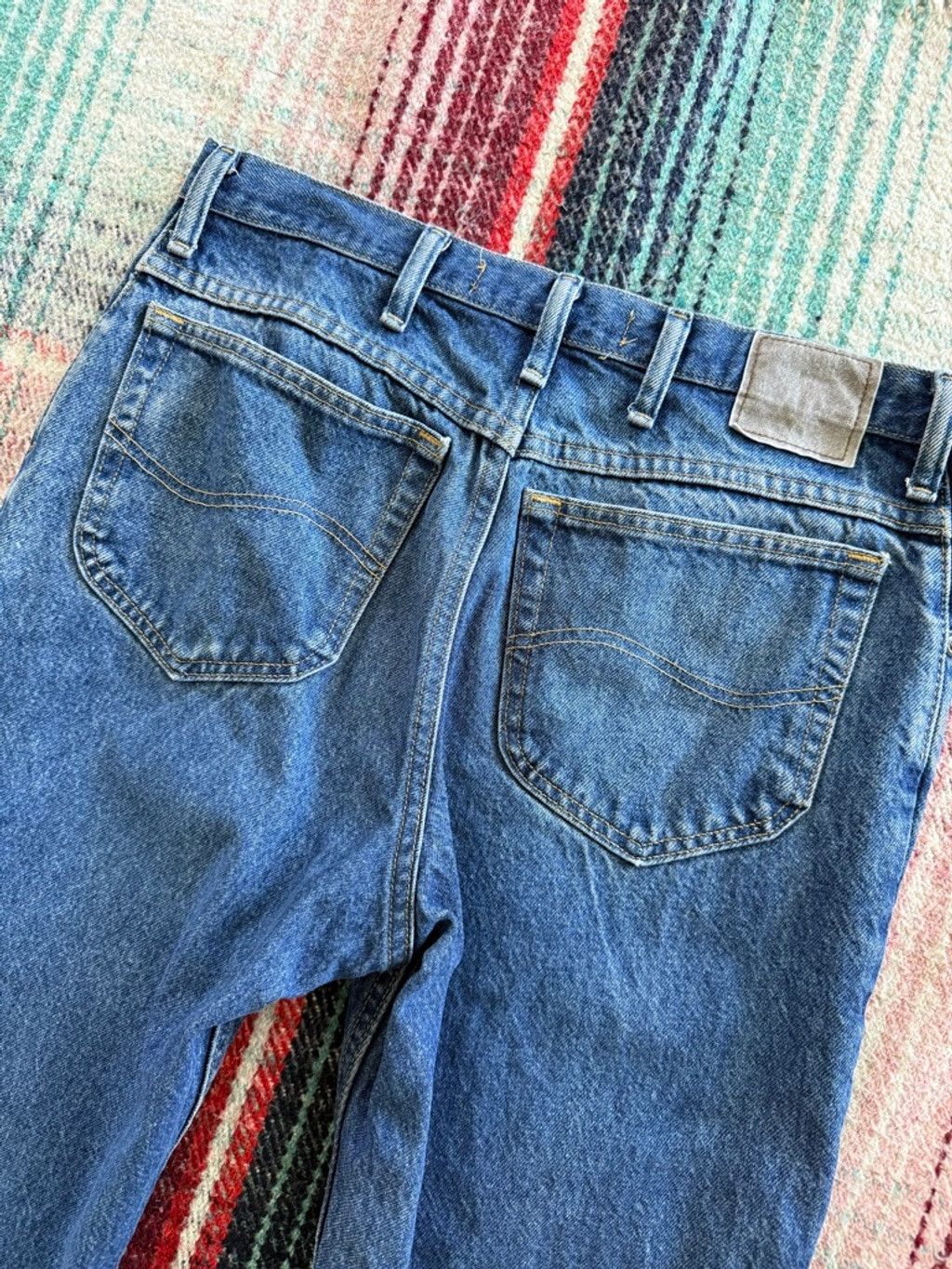 Lee × Vintage Vintage Lee Distressed Blue Regular Fit Straight Jeans 32x27 Size US 32 / EU 48 - 4 Thumbnail
