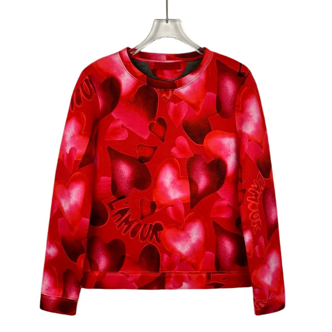 Valentino Valentino Womens LAmour Heart Print Red Sweatshirt Size S / US 4 / IT 40 - 1 Thumbnail