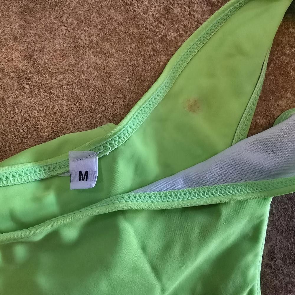 Designer Green Neon High Cut Bikini Bottoms Size ONE SIZE - 3 Thumbnail