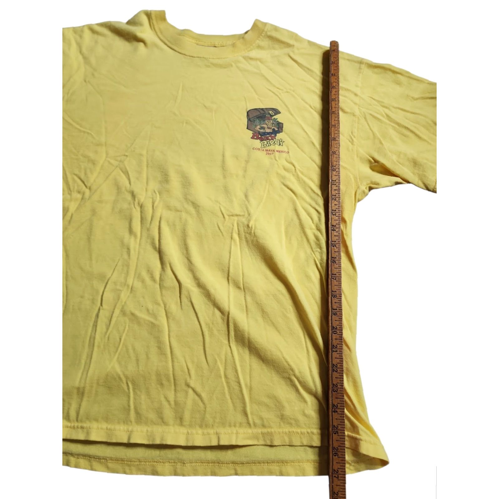 Vintage Costa Maya Mexico 2007 Beach T-Shirt Yellow Mens XL Short Sleeve Crew Neck Size US XL / EU 56 / 4 - 3 Thumbnail