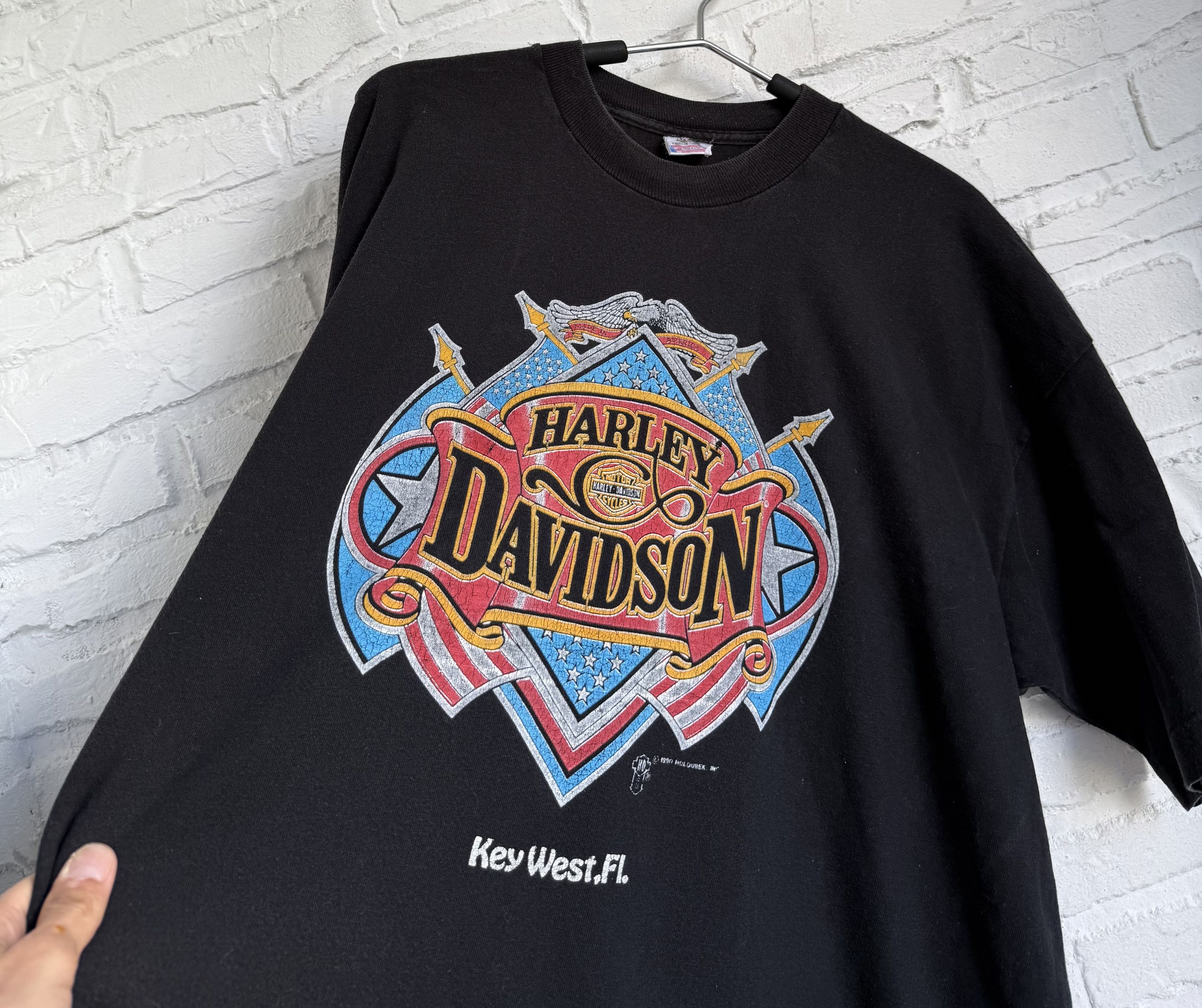 Harley Davidson Vintage 90s 1990 Harley Davidson Holoubek t-shirt Size US XXL / EU 58 / 5 - 2 Thumbnail