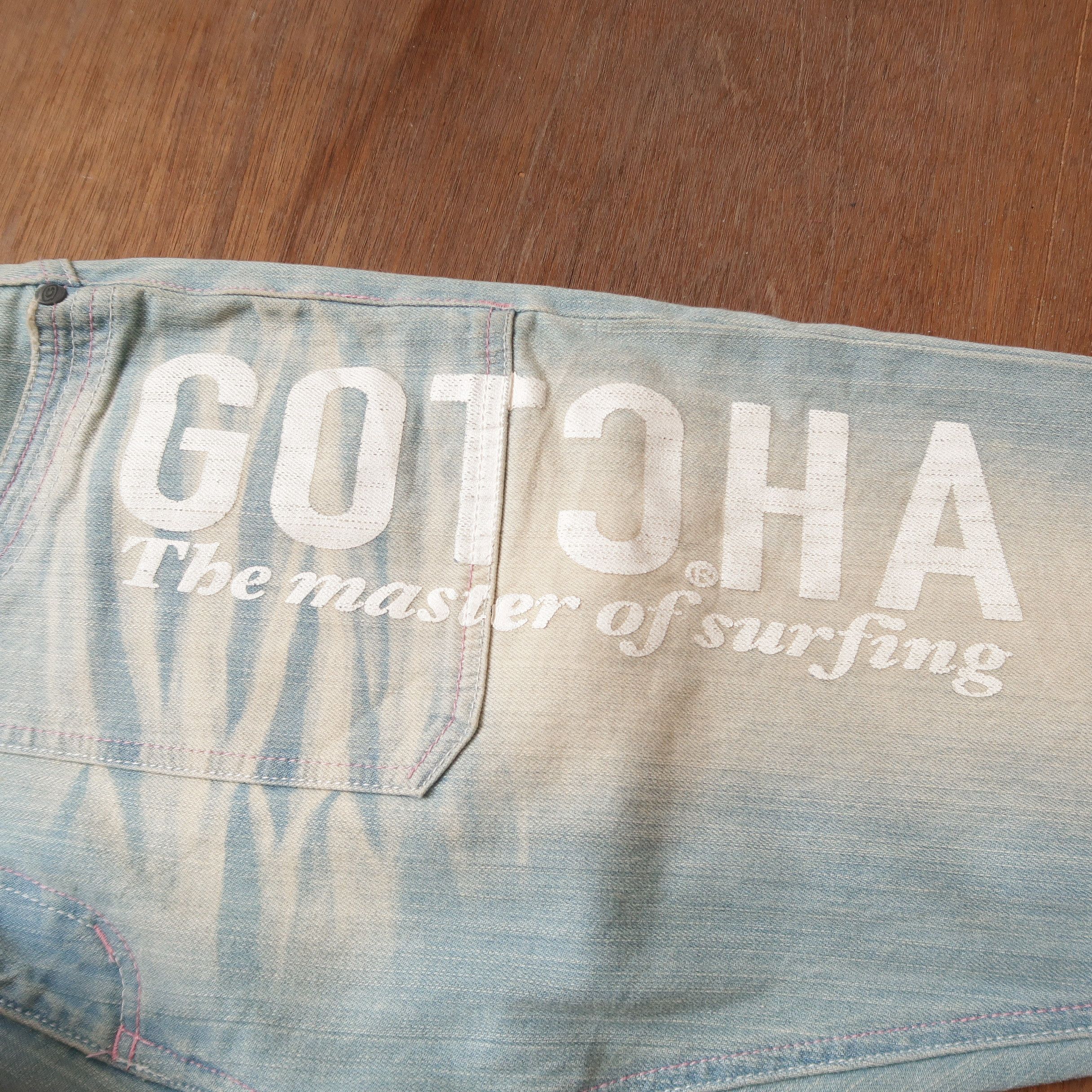 Le Grande Bleu (L.G.B.) 🔥Sick Y2K LGB Vintage Gotcha Banana Curved Denim Vkei Size US 32 / EU 48 - 12 Thumbnail