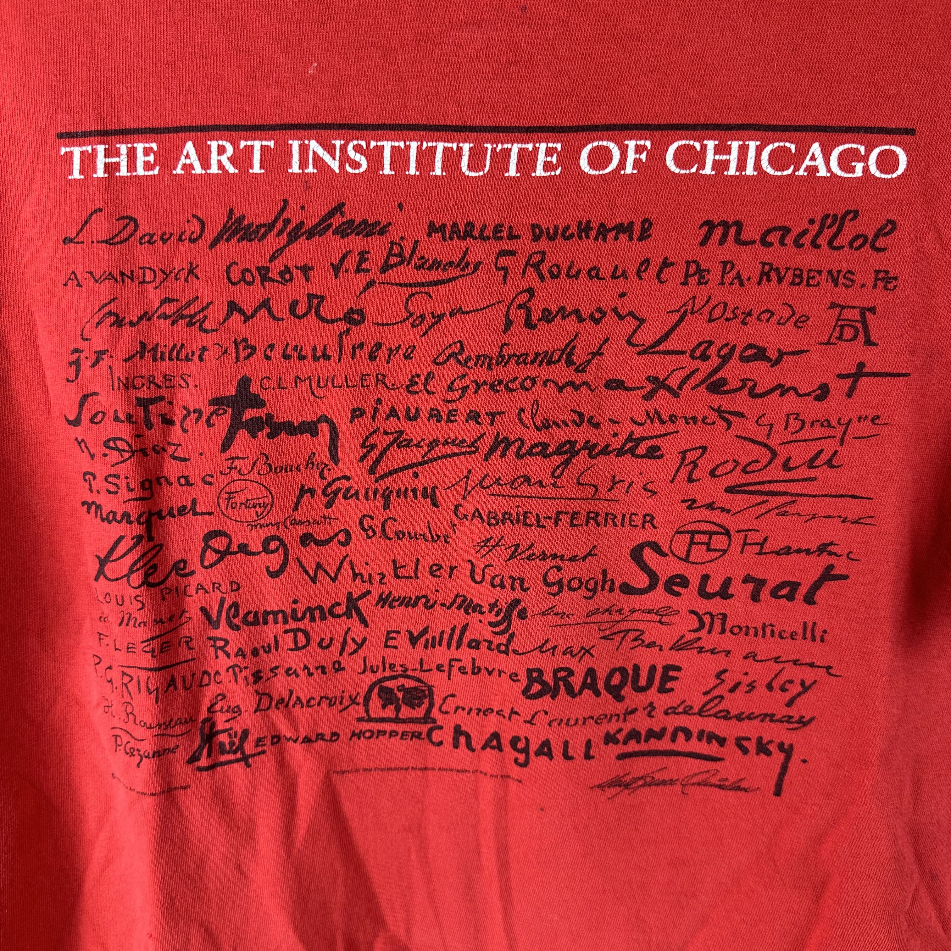 Vintage ​​​​ 80s The Art Institute of Chicago Single Stitch T-shirt Size US L / EU 52-54 / 3 - 2 Thumbnail