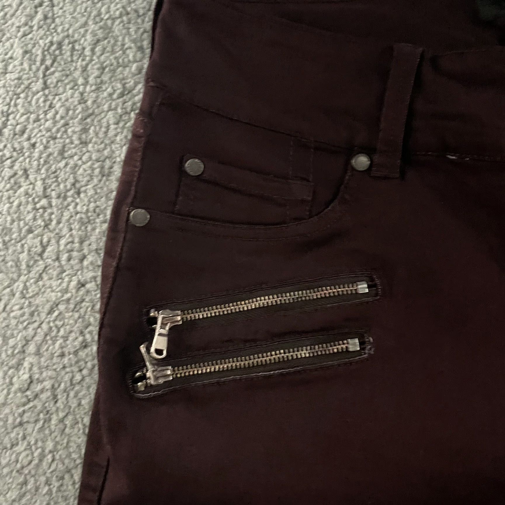 Torrid Torrid Jeans Maroon 16R Jegging Zip Pockets Women Size 38" / US 16 / IT 52 - 4 Thumbnail