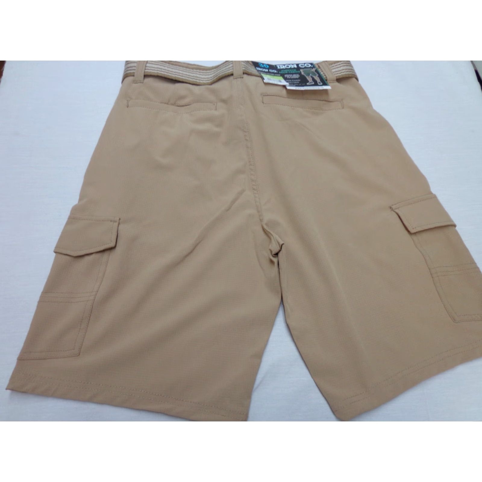 Vintage IRON CO. Stretch Tech Cargo Belted Shorts Khaki Size 30 NEW Size US 30 / EU 46 - 5 Thumbnail