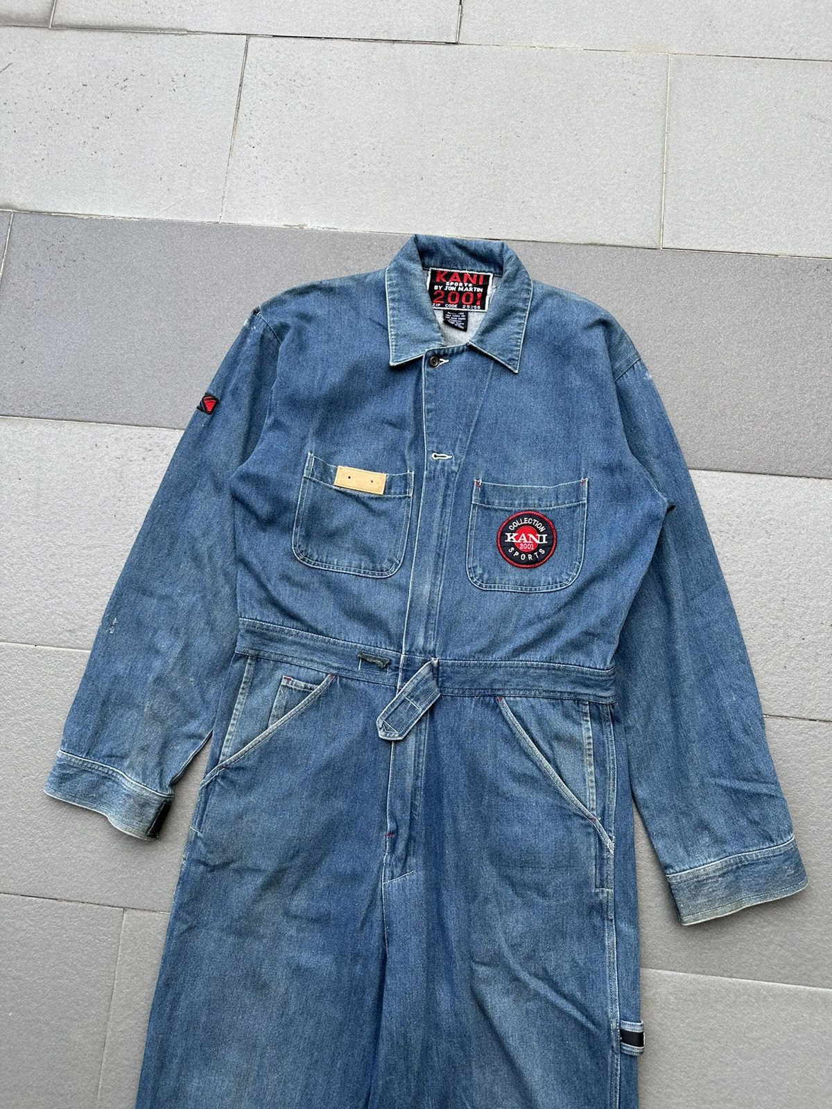 Karl Kani 2000s Kani Sports Auto Club Toys Baggy Denim Coveralls Size US 34 / EU 50 - 12 Thumbnail