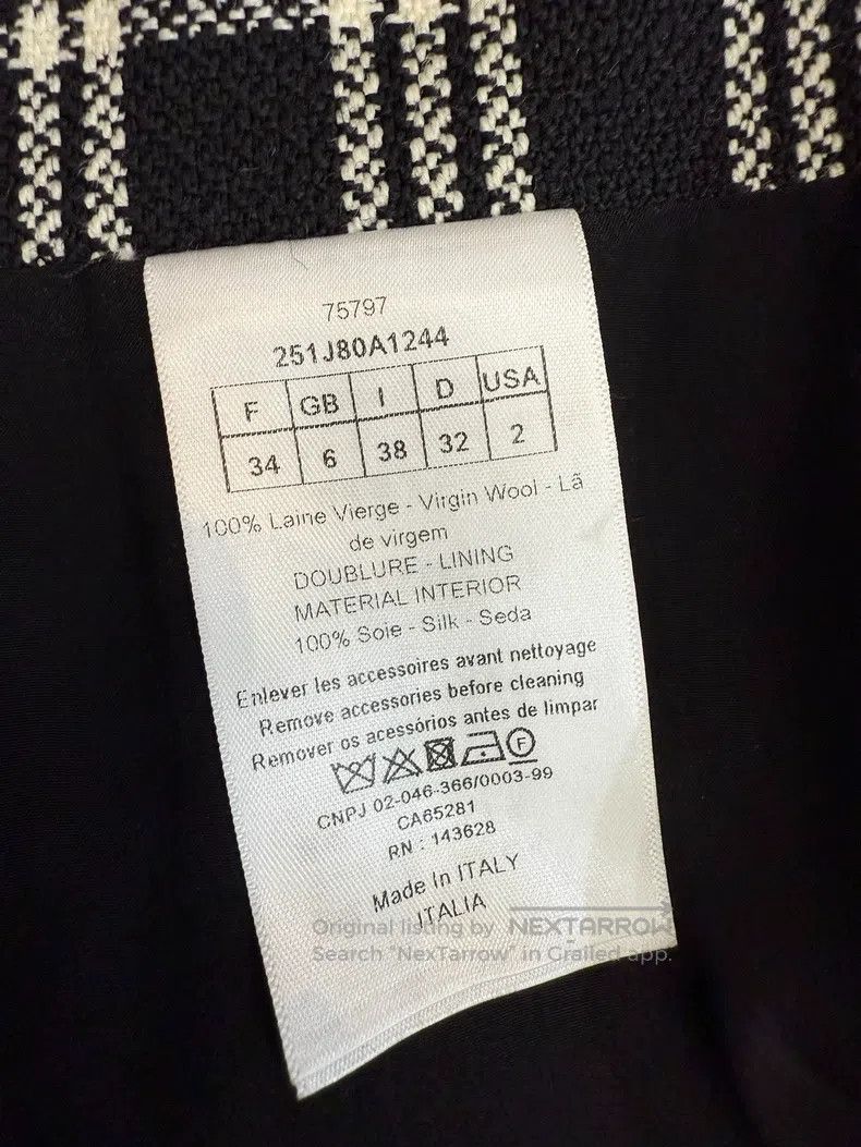 Dior Dior Black and white plaid wool skirt Size 42" / US 20 - 5 Thumbnail
