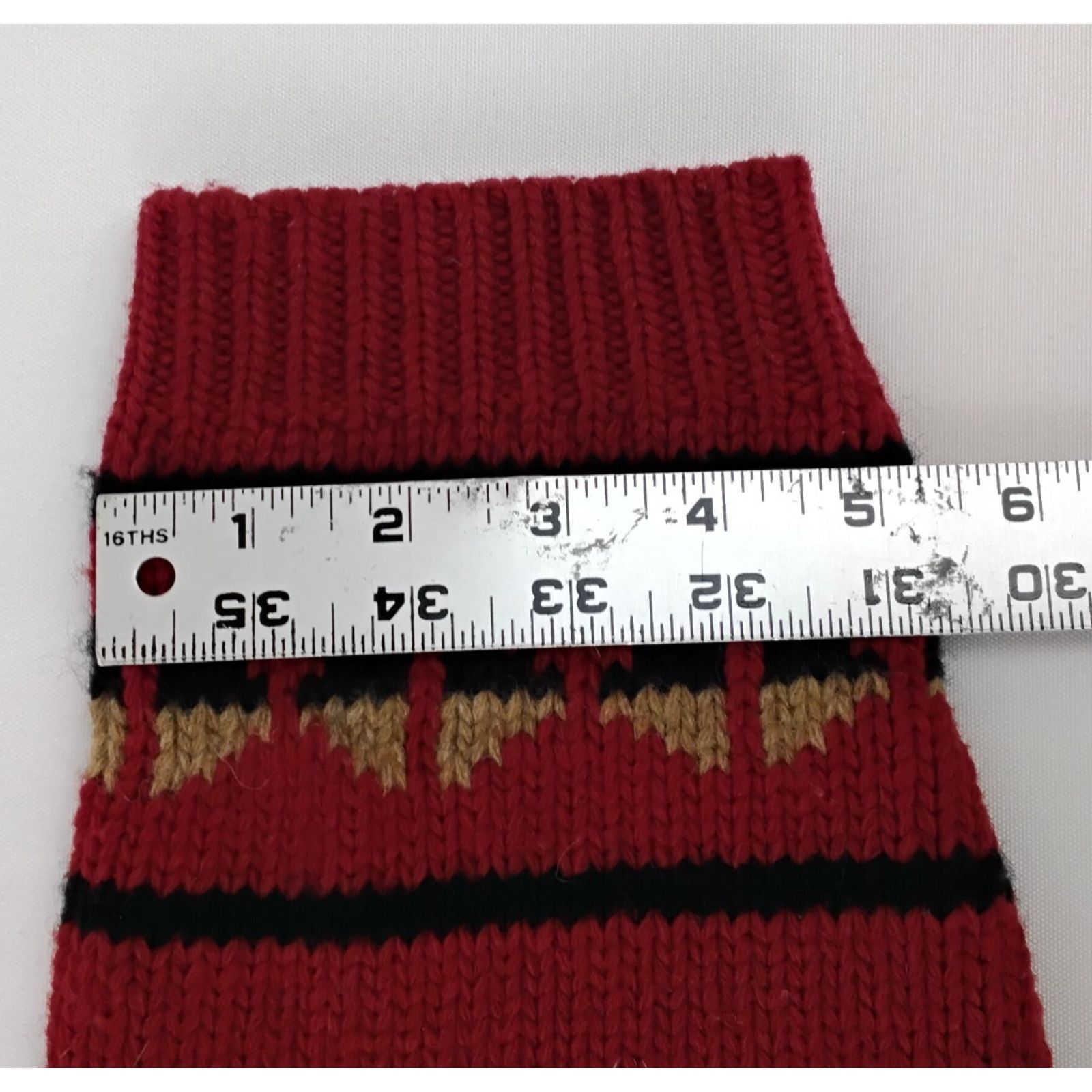 Pendleton Pendleton Lambswool Sweater Women's L Red w/ Black Leather Size L / US 10 / IT 46 - 13 Thumbnail