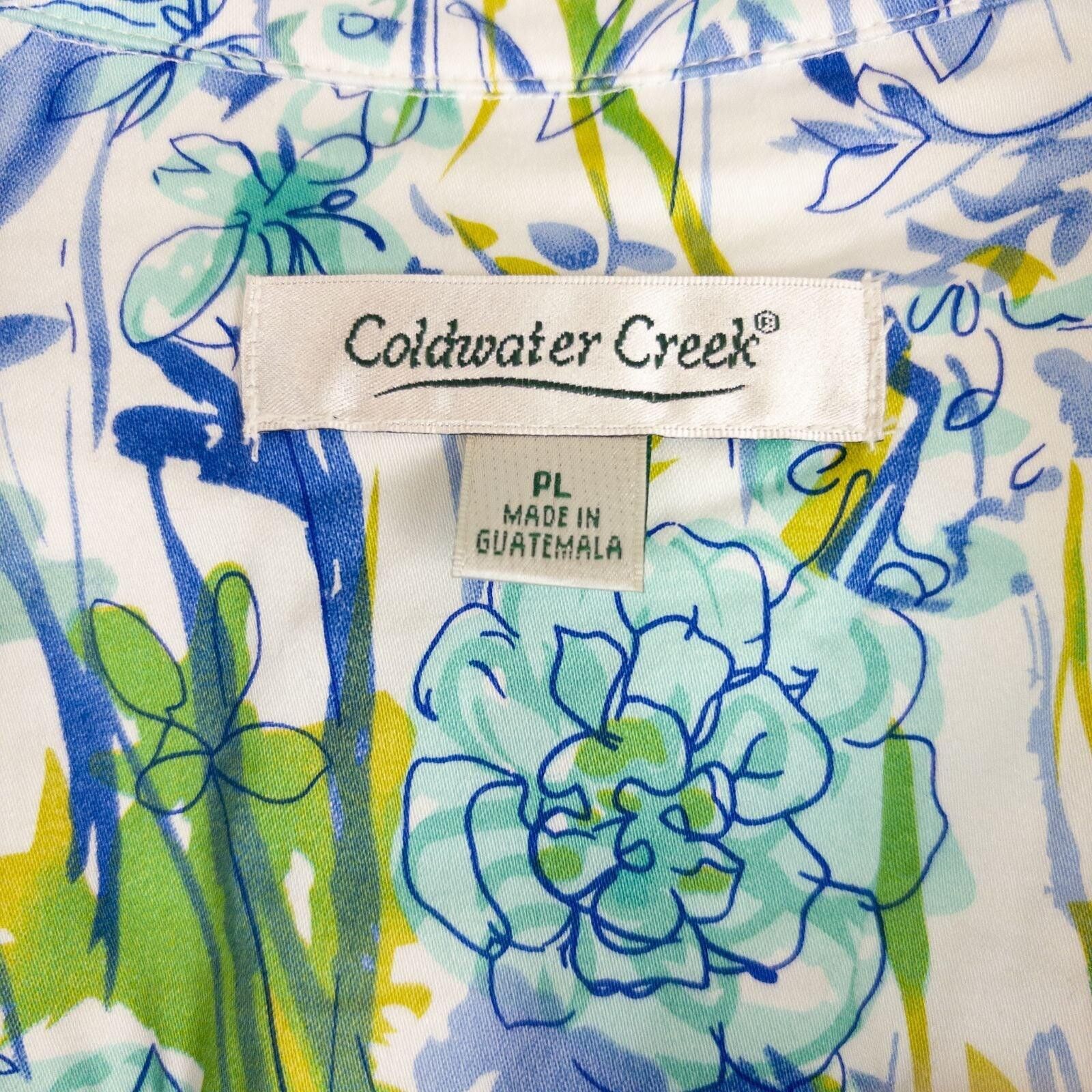 Coldwater Creek Coldwater Creek Blue Floral Jacket Womens Petite Large Size L / US 10 / IT 46 - 12 Thumbnail