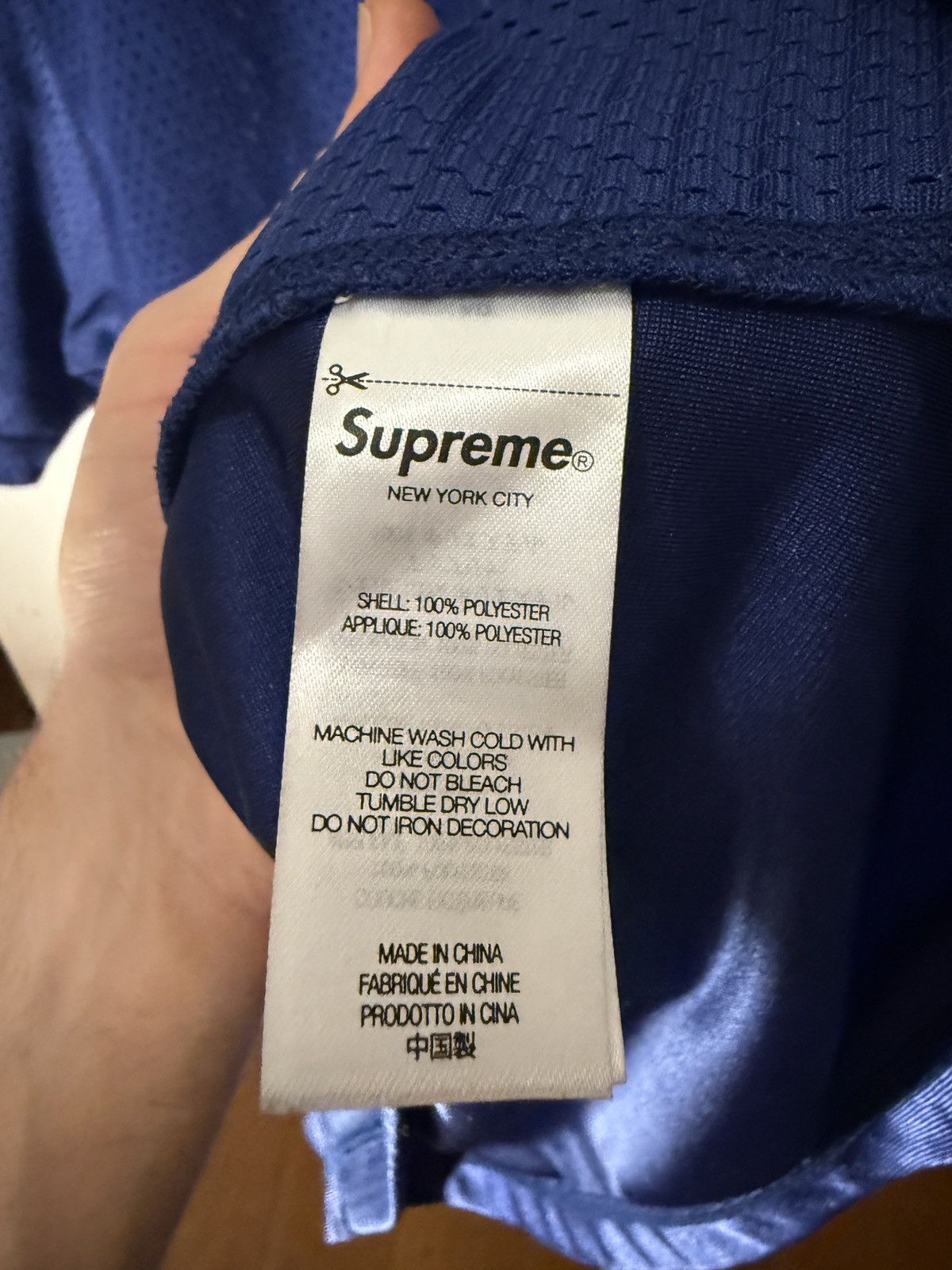 Supreme Supreme Jacquard Rib Blue Football Jersey - L Size US L / EU 52-54 / 3 - 4 Thumbnail
