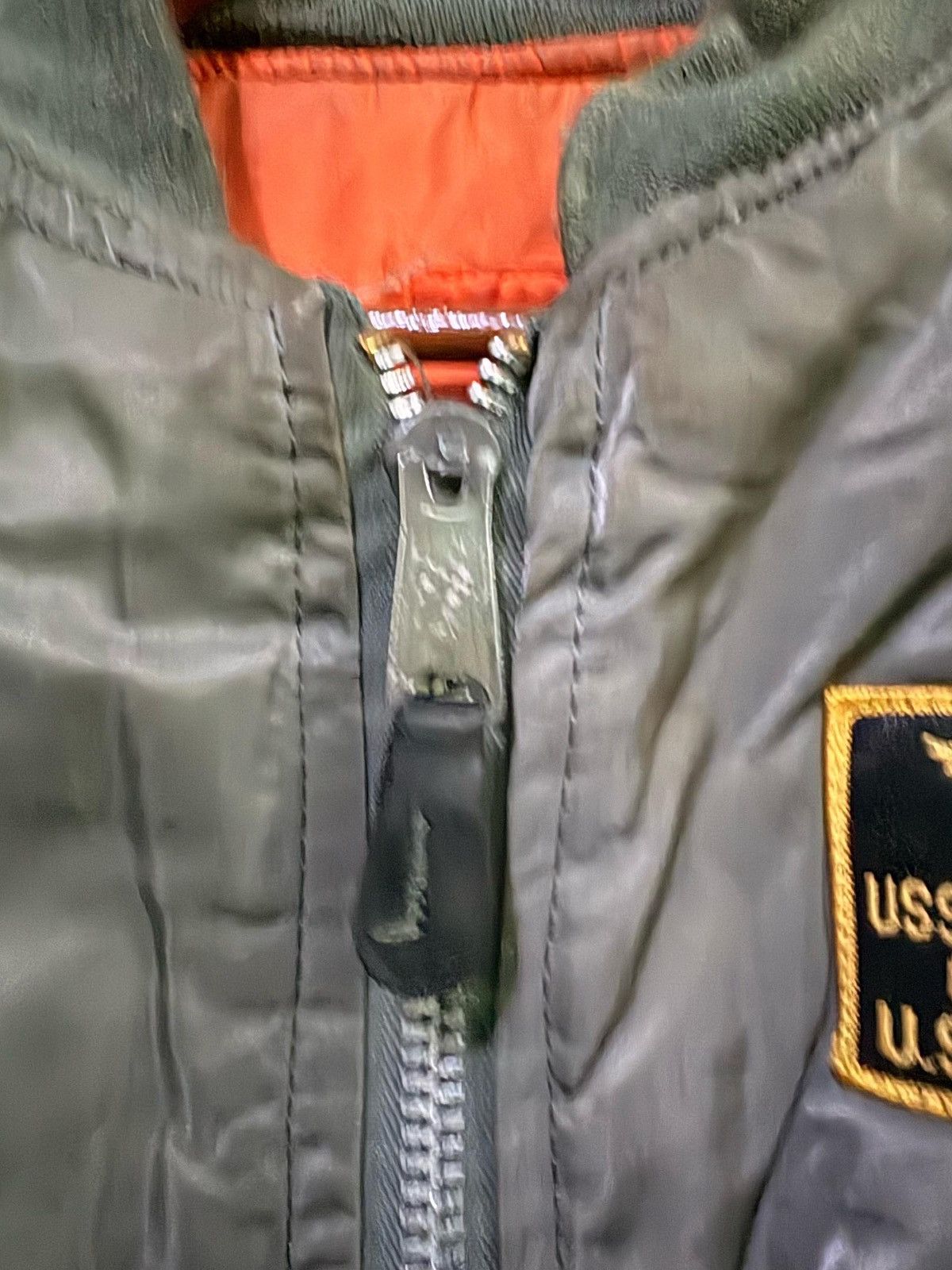 VTG Alpha Industries USS Midway MA-1 Flight Jacket US Navy