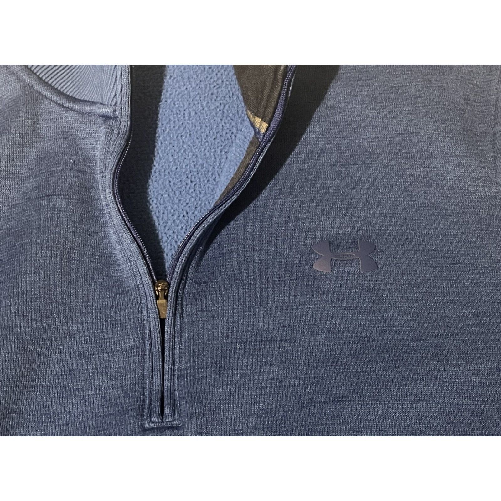 Under Armour Under Armour Golf UA Storm Pull Over 1/4 Zip Sweater Men's Large Blue Size US L / EU 52-54 / 3 - 3 Thumbnail