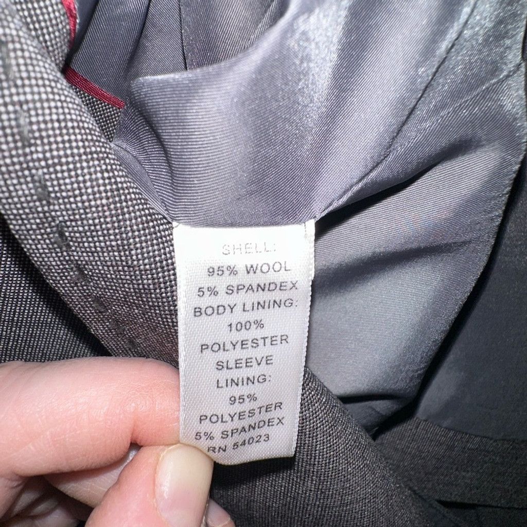 Banana Republic Banana Republic Charcoal Grid Fitted Sz 4 Wool Blazer Size S / US 4 / IT 40 - 12 Thumbnail