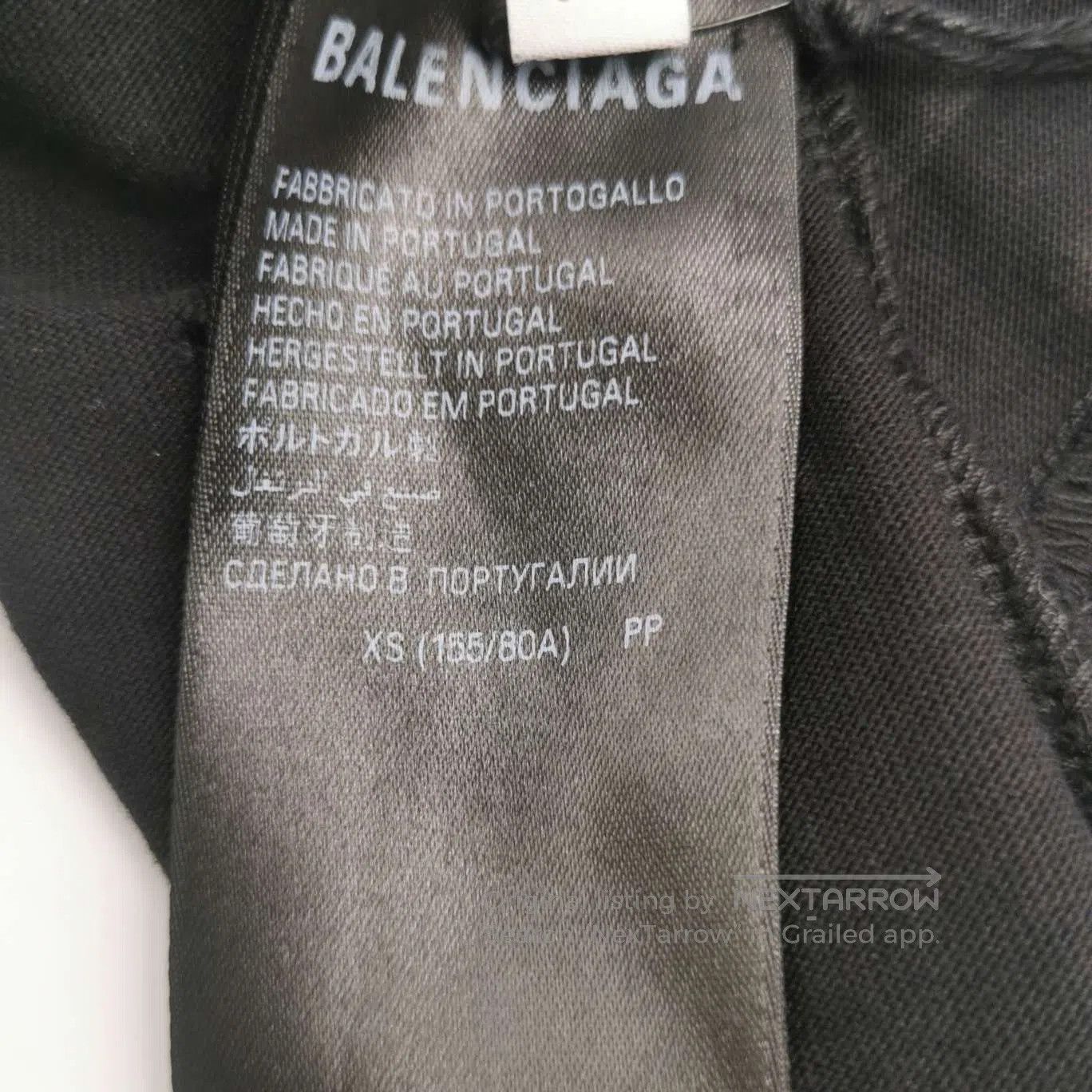 Balenciaga Balenciaga XS Black Logo Cotton T. Size XS / US 0-2 / IT 36-38 - 6 Thumbnail