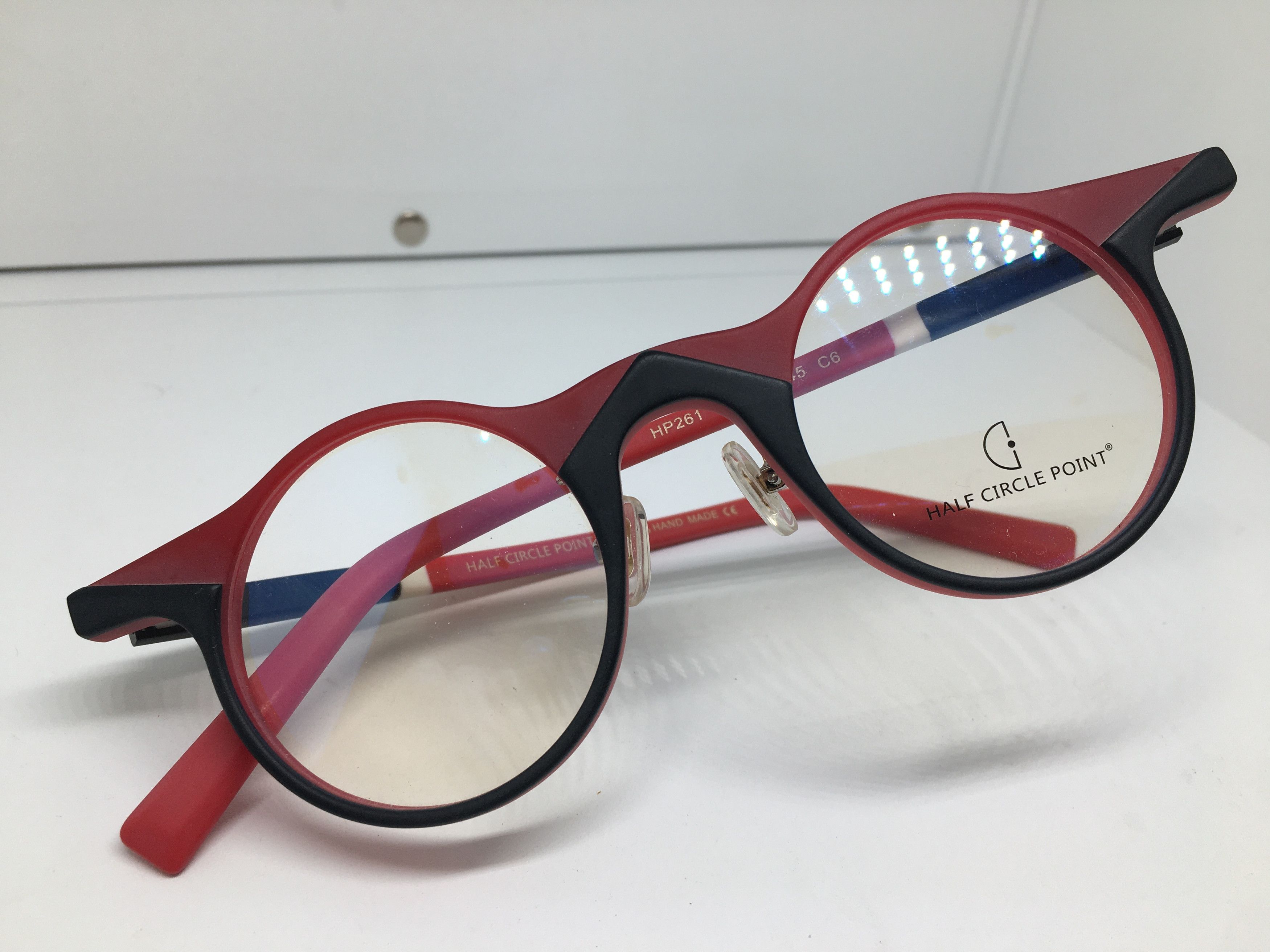 Other HALF CIRCLE POINT Handmade Acetate Round Eyeglasses frame Size ONE SIZE - 7 Thumbnail