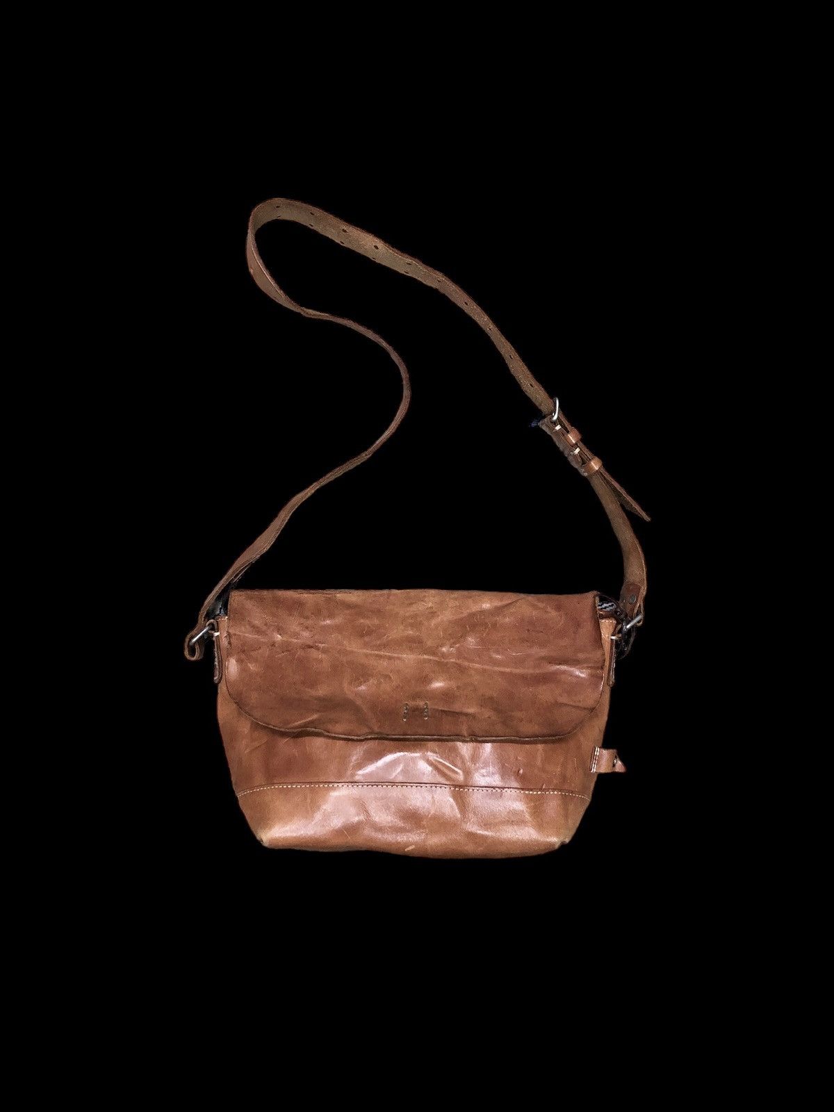image of Mano Fece Leather Sling/crossbody Bag in Brown, Men's