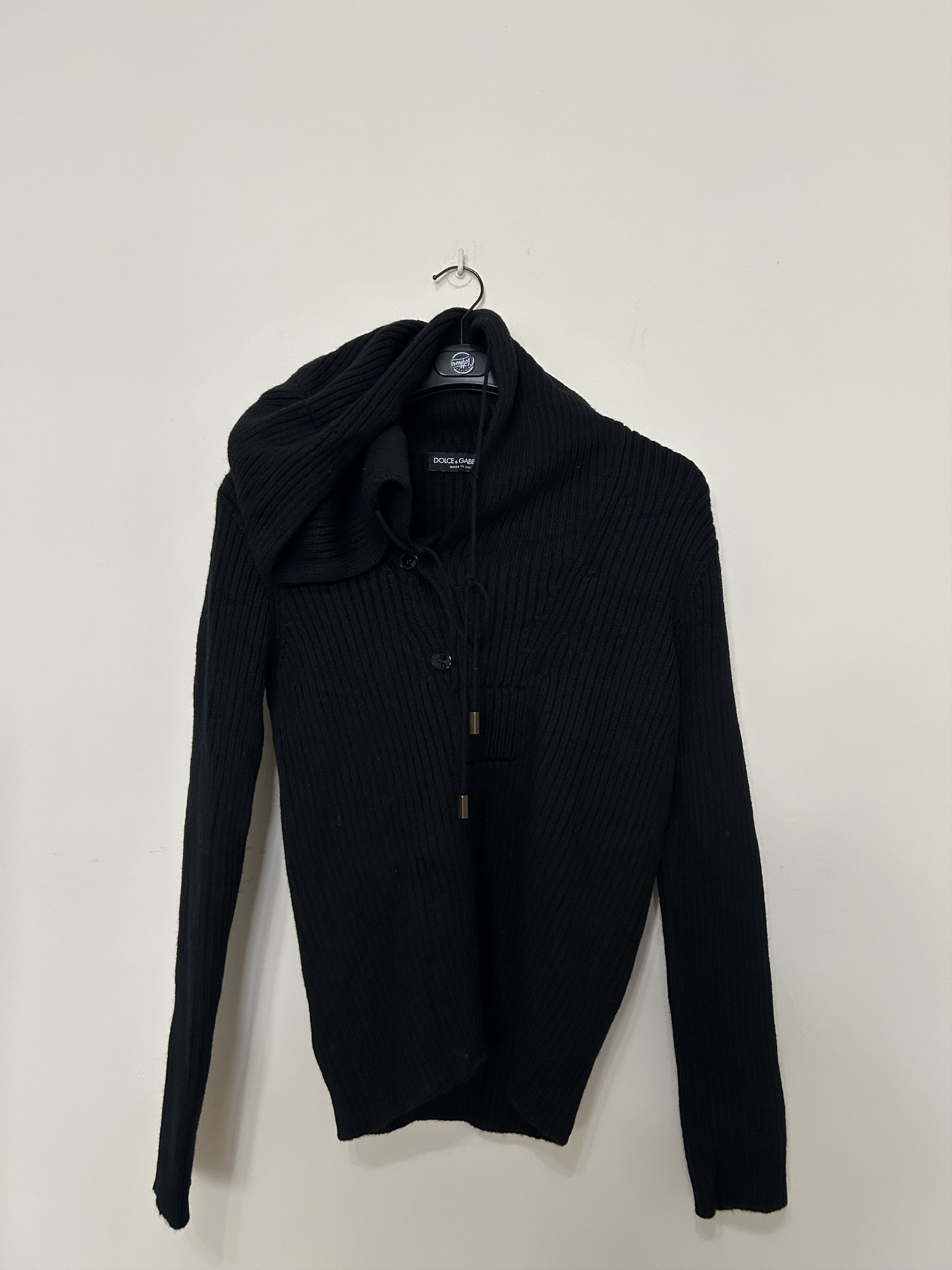 Dolce & Gabbana Dolce & Gabbana Vintage Cardigan with hood wool Size L / US 10 / IT 46 - 1 Thumbnail