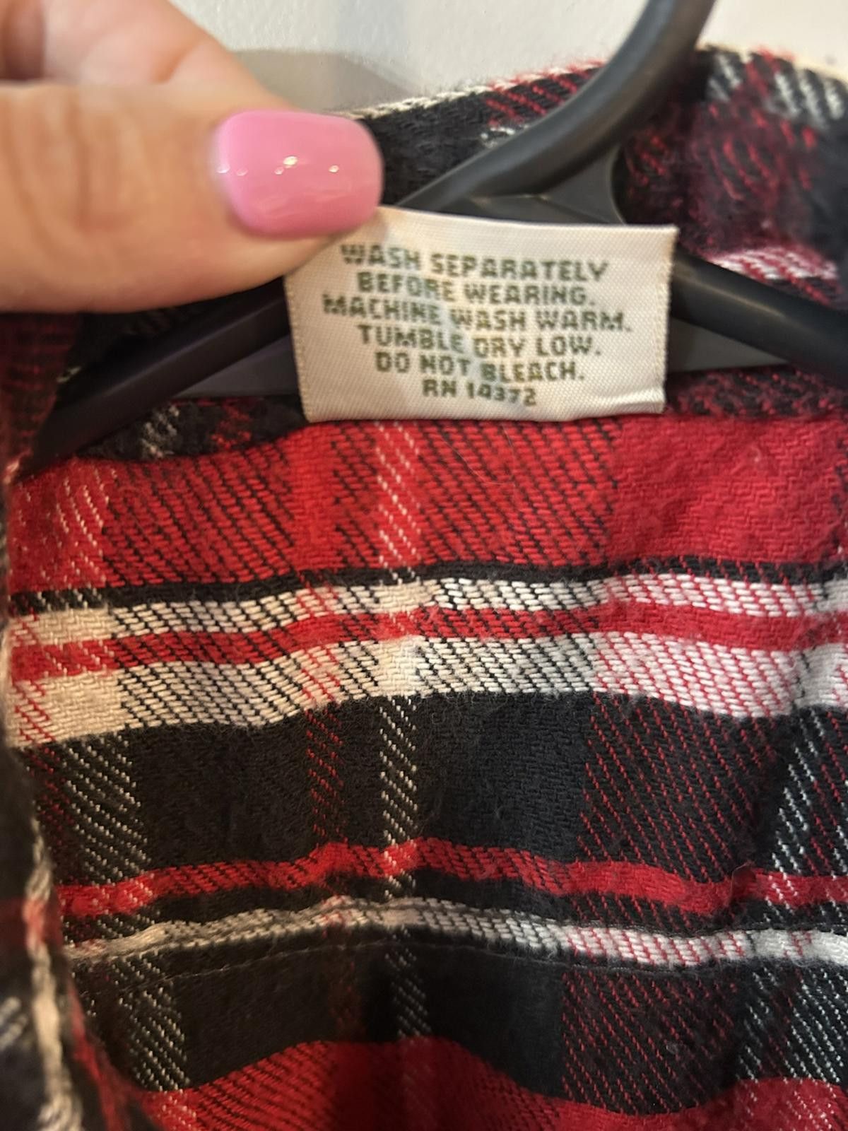 FiveBrother Five Brother Men's Red and Black Plaid Flannel Shirt Medium Size US M / EU 48-50 / 2 - 3 Thumbnail