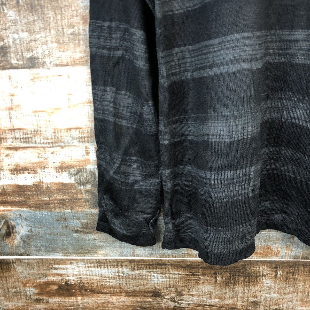 Japanese Brand Rush Hour Stripe Black knitwear long sleeve #A1595 Size US L / EU 52-54 / 3 - 7 Thumbnail