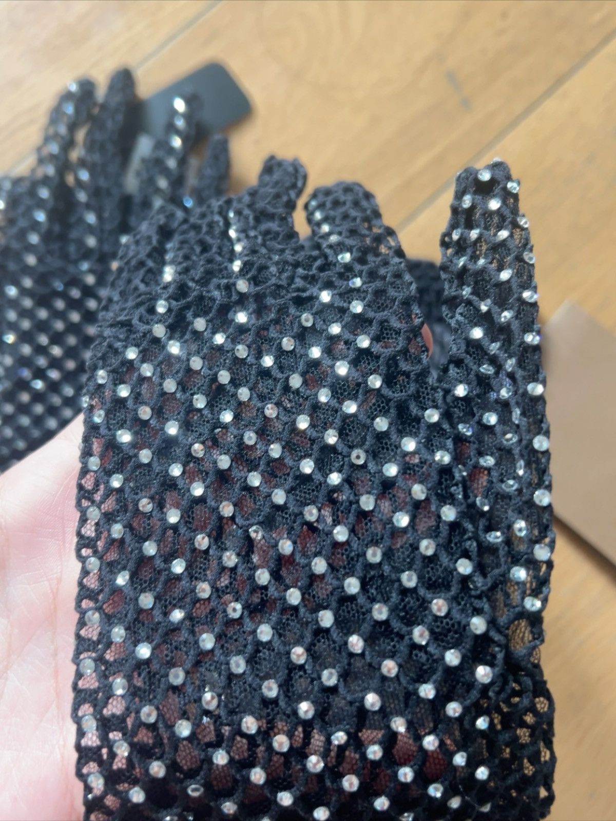 Burberry BURBERRY Mesh Embellished Gloves Size ONE SIZE - 7 Thumbnail