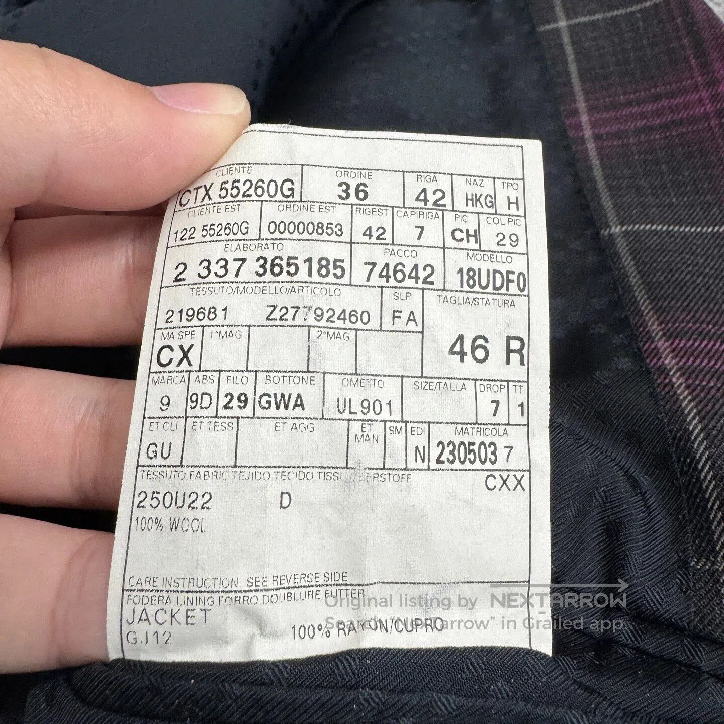 Gucci Guicci Checkered wool suit jacket| Size 46R - 5 Thumbnail