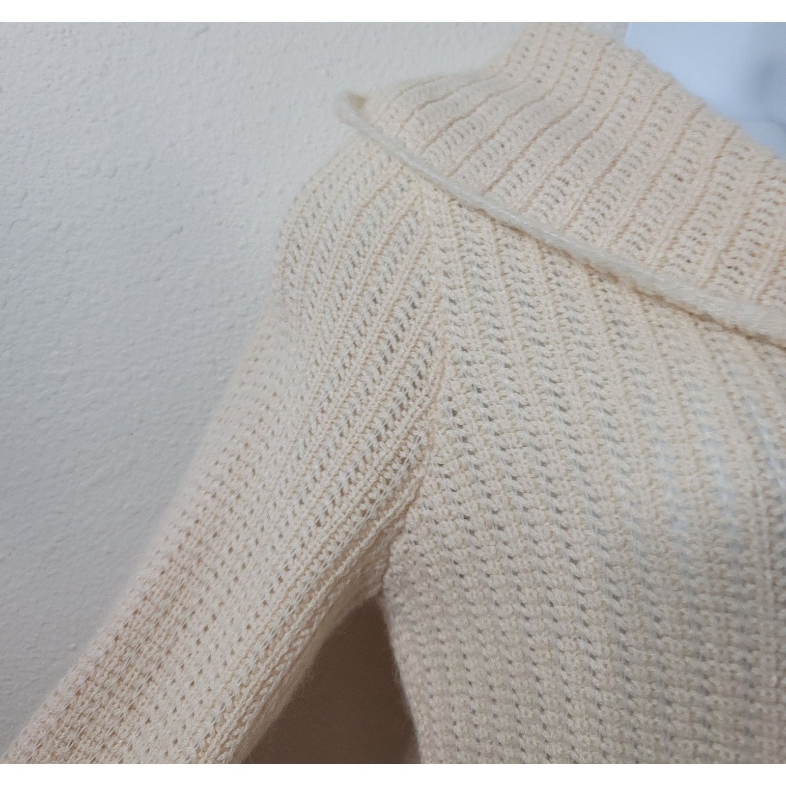 Ann Taylor Ann Taylor Cream Cowl Neck Knitted Wool Mohair Sweater M Size M / US 6-8 / IT 42-44 - 7 Thumbnail