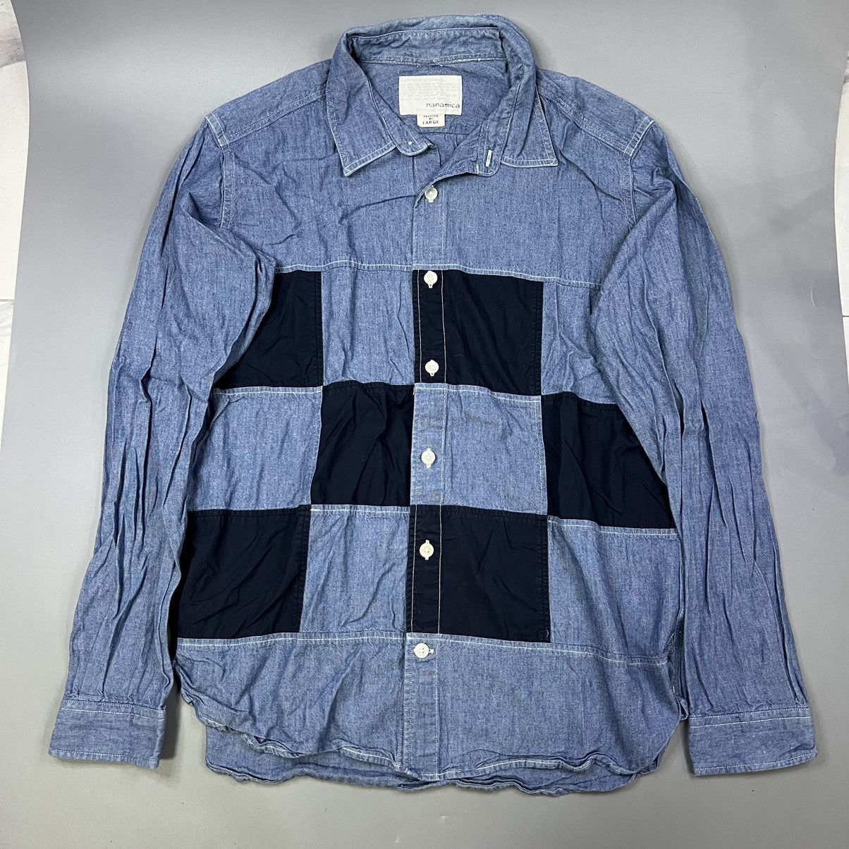 Nanamica Nanamica Patchwork Button Up Shirt Size US L / EU 52-54 / 3 - 1 Thumbnail