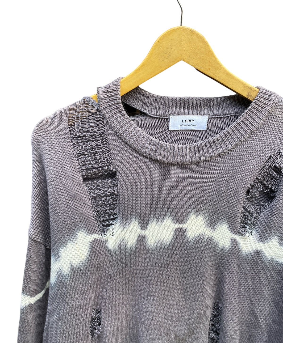 Hysteric Glamour × If Six Was Nine × Junya Watanabe LGrey Distressed GrungePunk Knit ERD Numbernine style Size US L / EU 52-54 / 3 - 3 Thumbnail