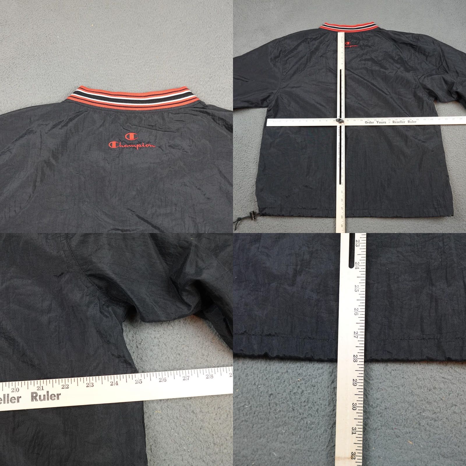 Champion Champion Windbreaker Jacket Mens L Black V-Neck Pullover Taz Looney Tunes Size US L / EU 52-54 / 3 - 8 Thumbnail