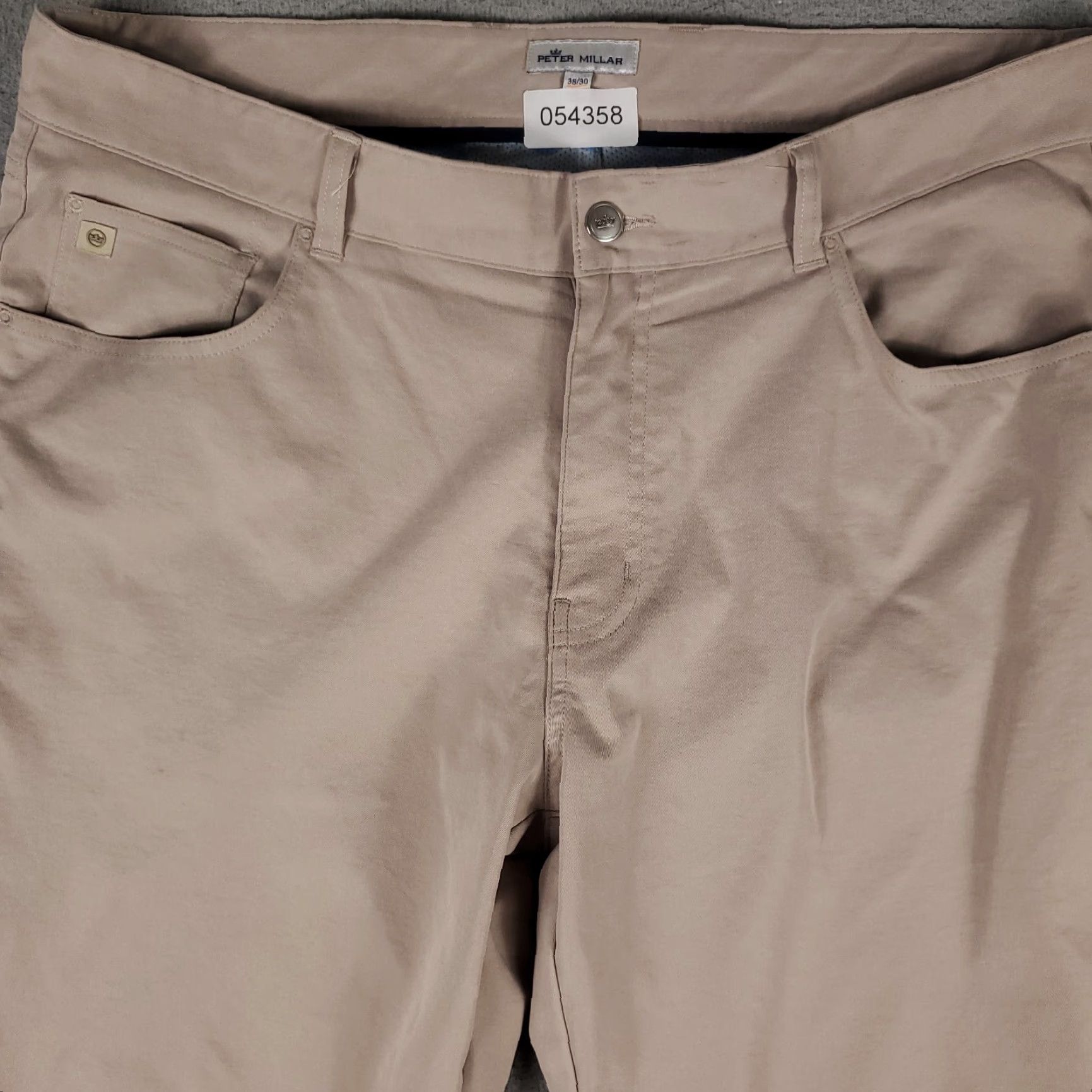 Peter Millar PETER MILLAR Chino Pants Mens Size 38x28 Beige 5-Pocket Stretch Golf Regular Fit Size US 38 / EU 54 - 2 Thumbnail