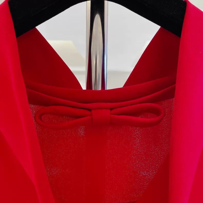 Valentino Valentino Big red dress dress Size XXS / US 00 / IT 34 - 6 Thumbnail