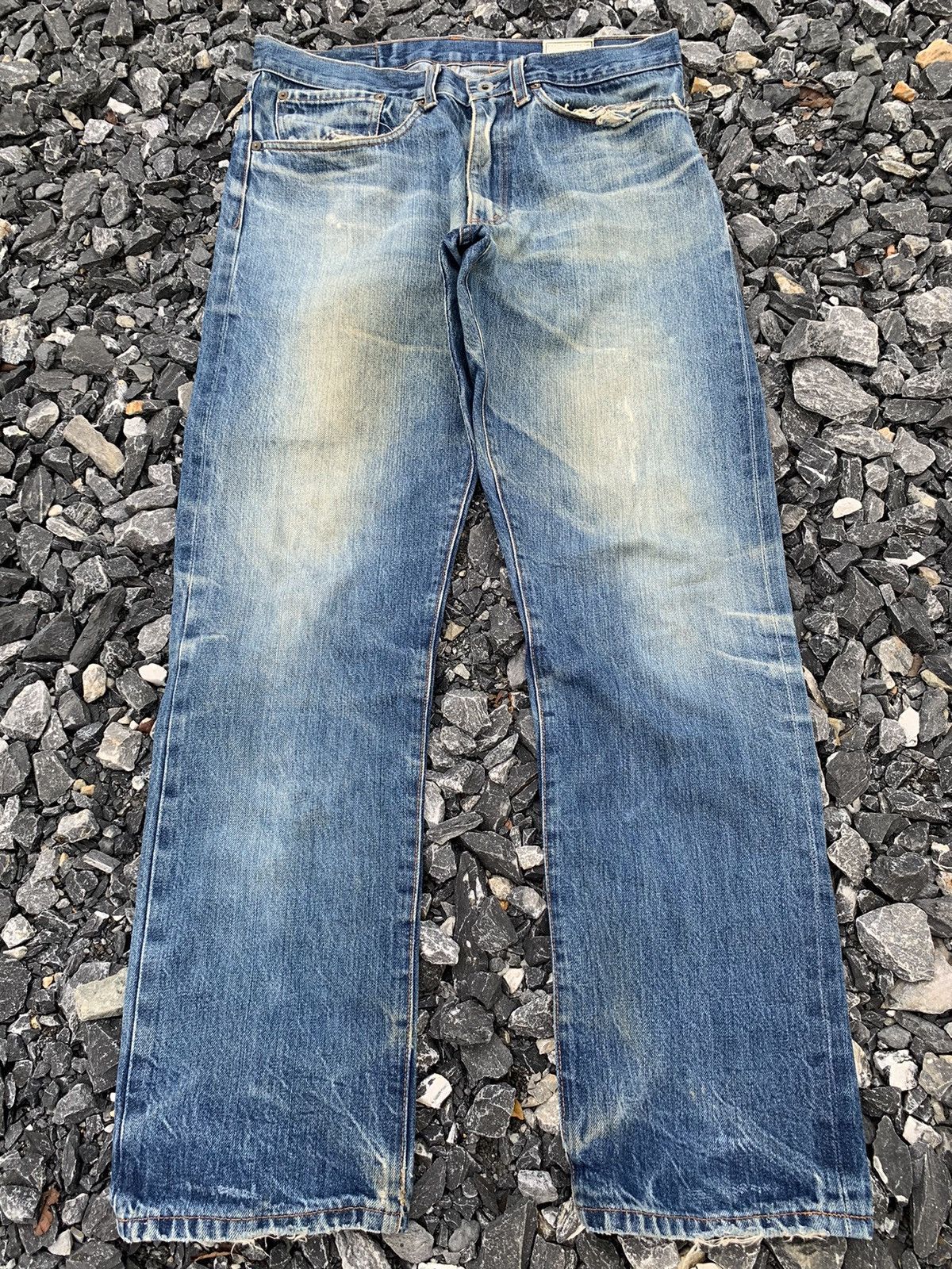 Japanese Brand VINTAGE FIRST STANDARD CO RUSTY FADED DISTRESSED DENIM Size US 33 - 2 Thumbnail