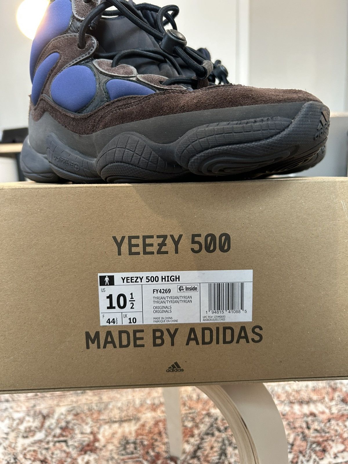 Adidas × Yeezy Yeezy 500 High Tyrian Size US 10.5 / EU 43-44 - 10 Thumbnail