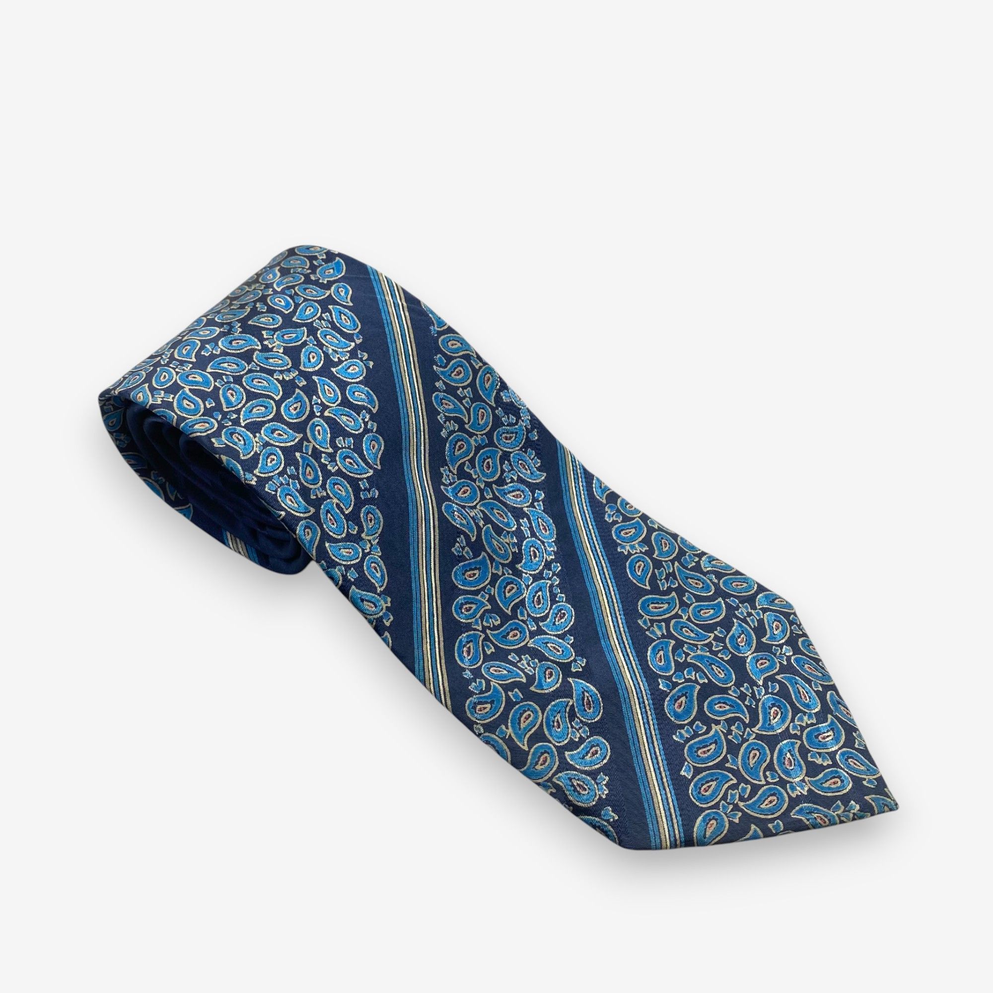 Japanese Brand Vintage Yves Saint Laurent SILK Necktie Cravate Pure Silk Size ONE SIZE - 1 Thumbnail