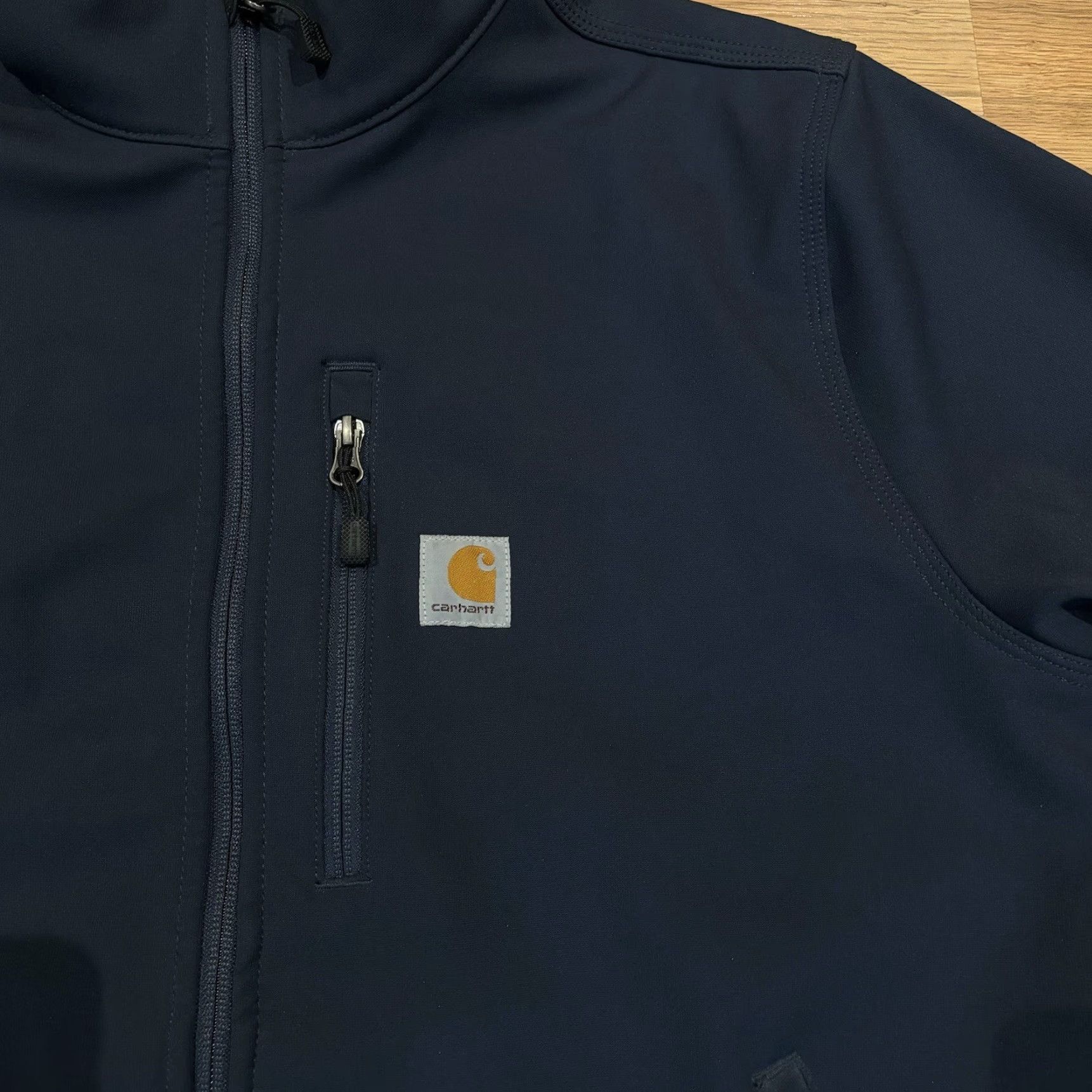 Carhartt Carhartt Jacket Crowley Rain Defender Soft Shell Blue Fleece Lined Men’s Size L - Regular Outerwear, Blue, Men Size US L / EU 52-54 / 3 - 2 Thumbnail