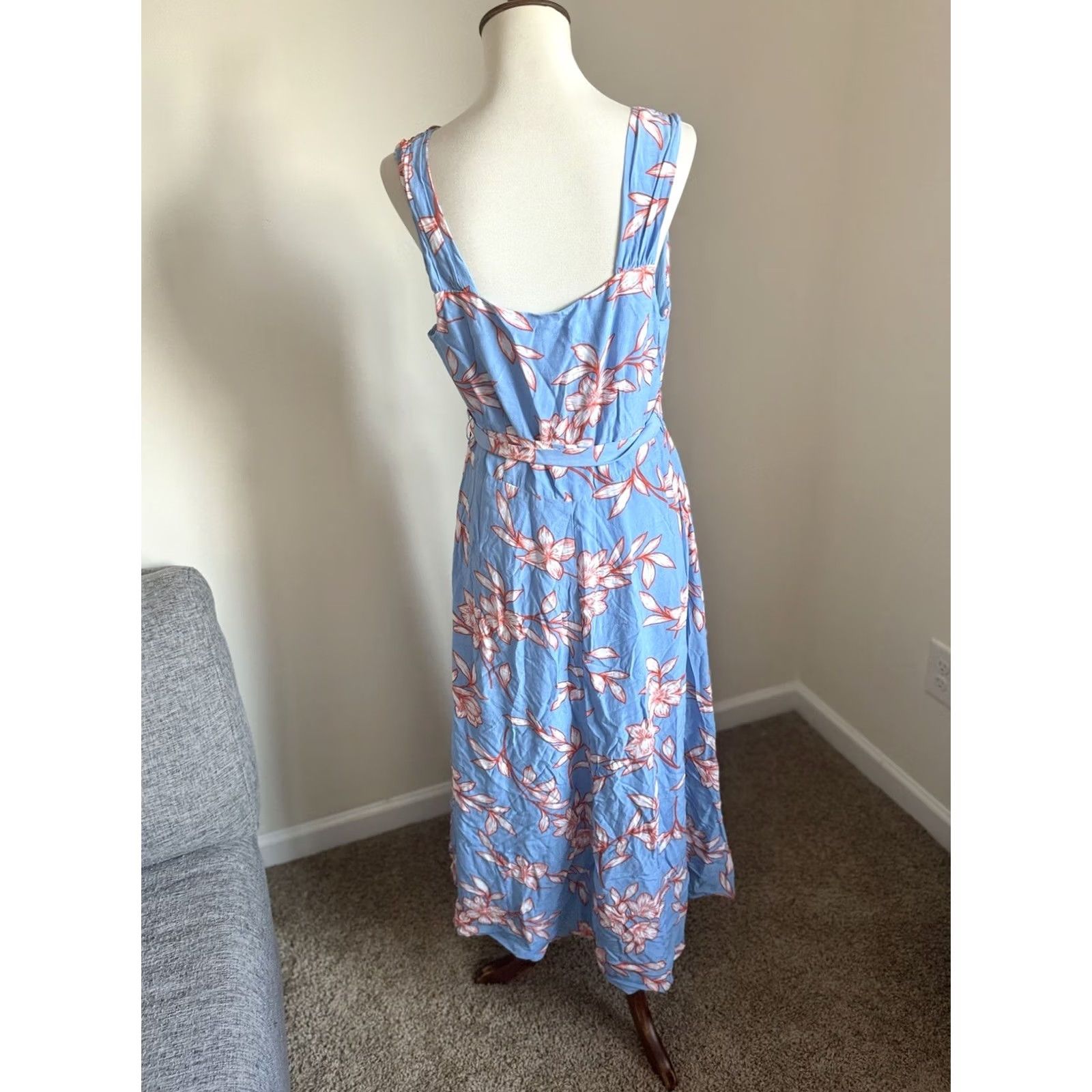 Talbots VINTAGE Talbots Blue Floral Midi Dress Size 6 Size M / US 6-8 / IT 42-44 - 5 Thumbnail